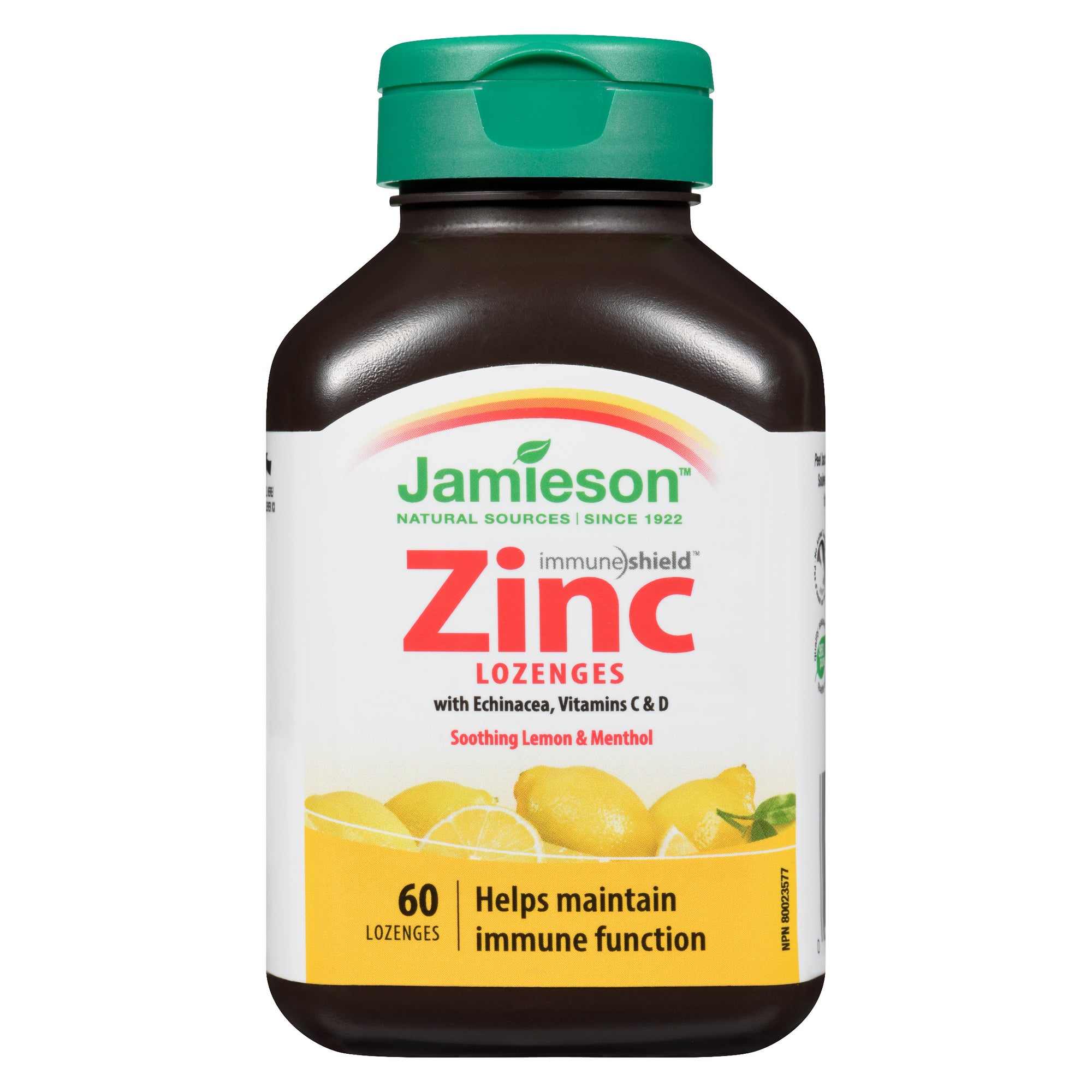 Jamieson Pastilles Zinc Citron et Menthol Apaisants Pastilles, Emballa