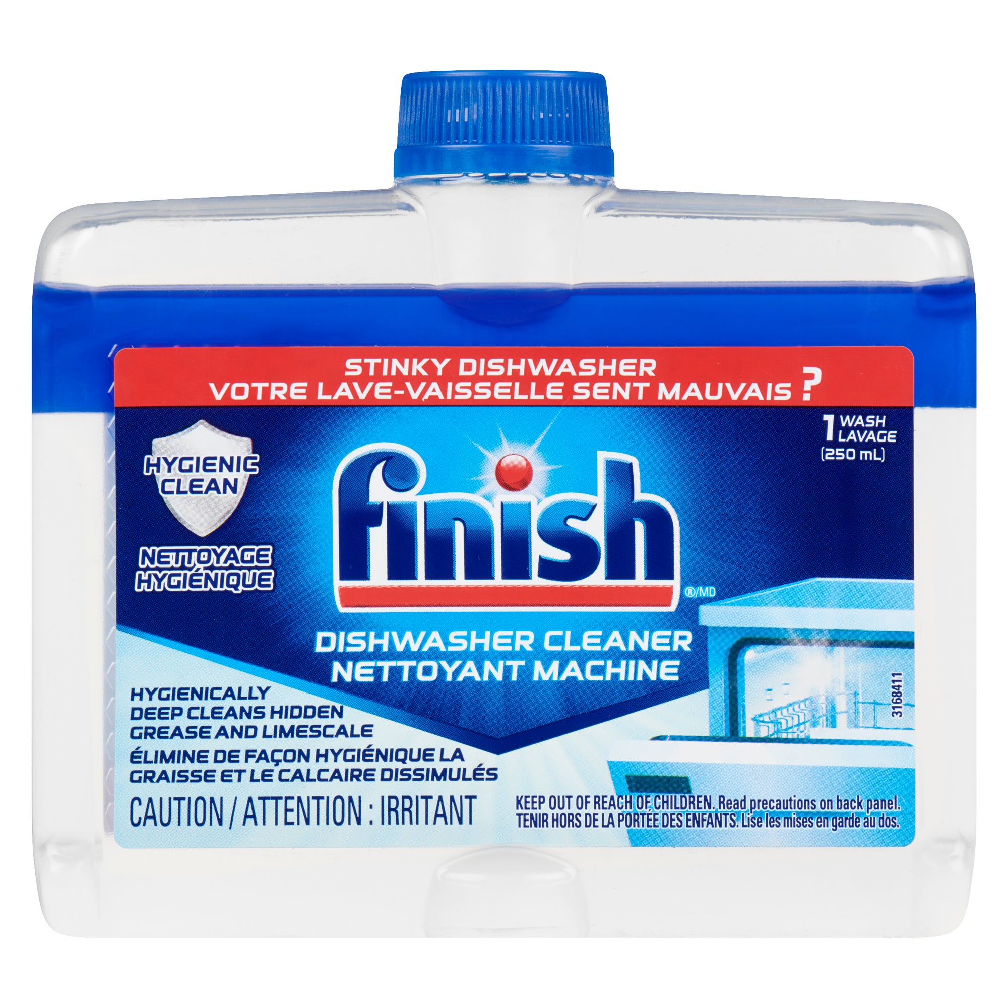 Finish Dual Action Grease and Limescale Dishwasher Cleaner, 250ml