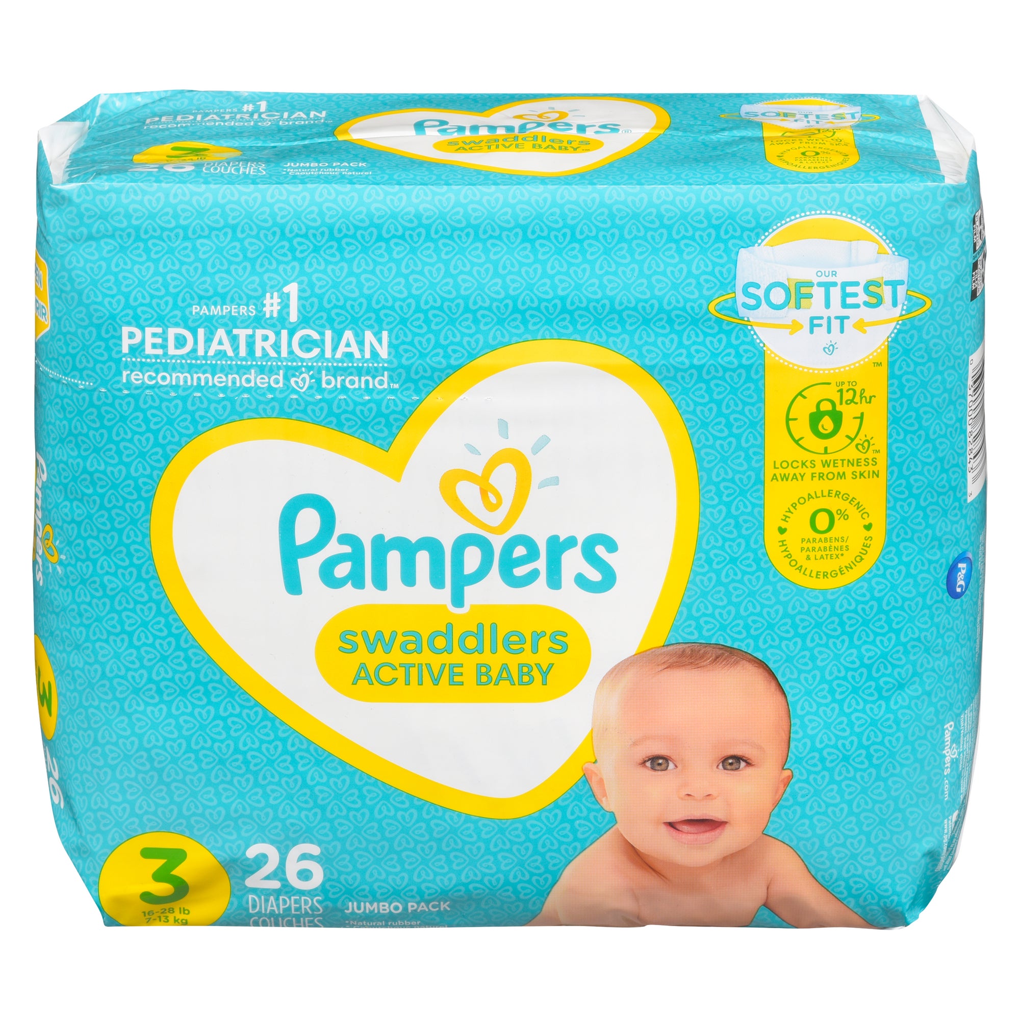 Pampers Swaddlers Diapers, Size 3, 26Pack Giant Tiger