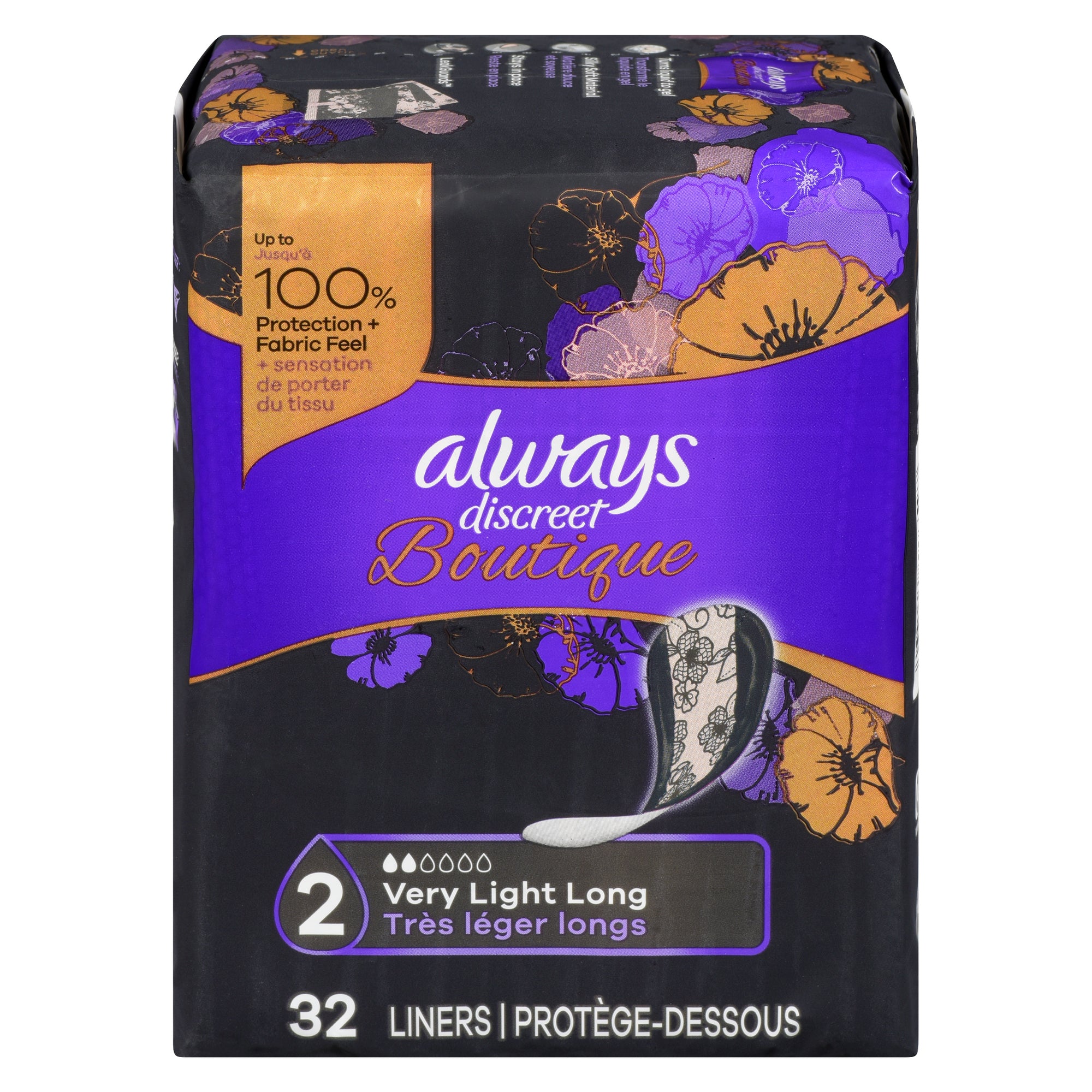 Always Discreet Boutique Incontinence Liners, 32Pack Giant Tiger