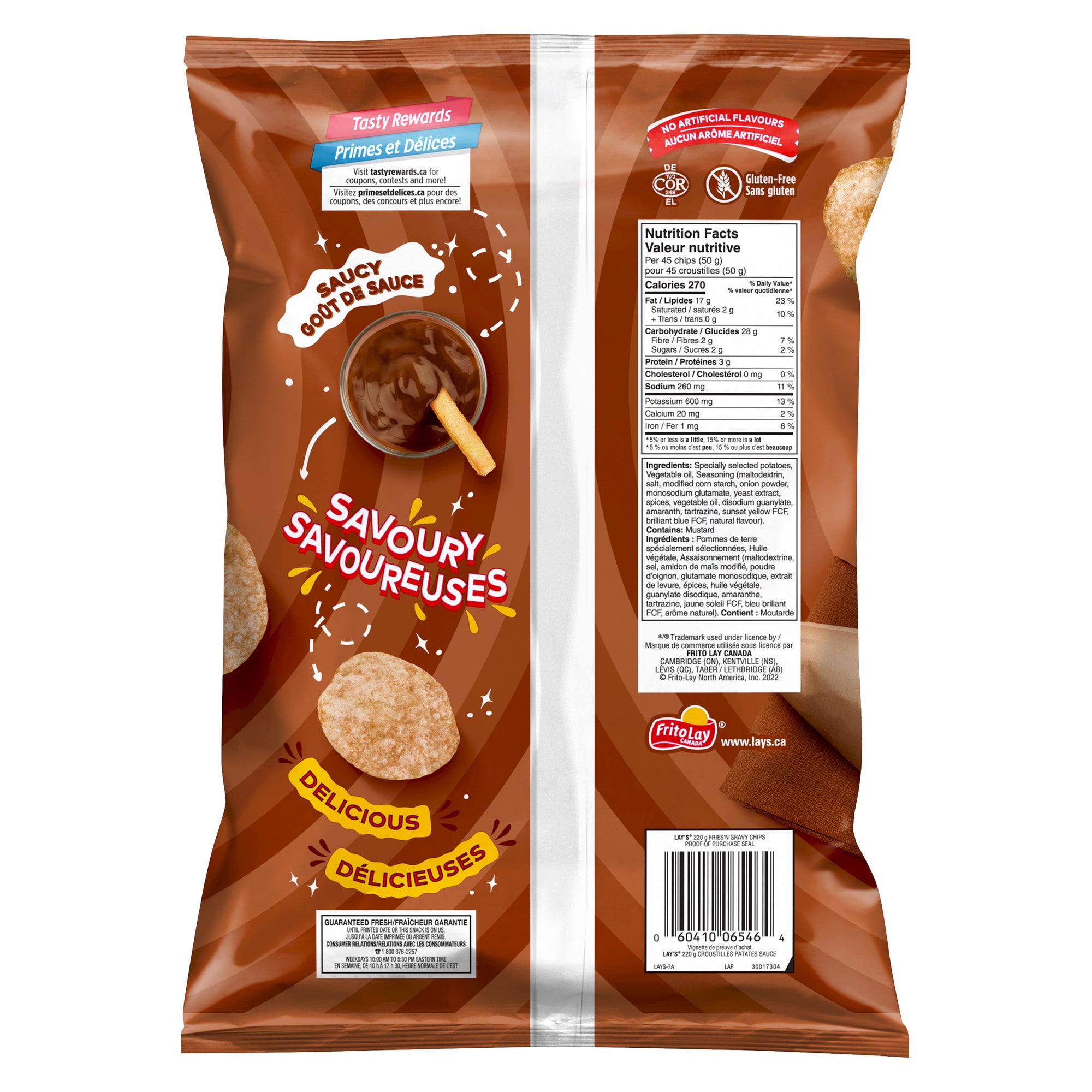 Lay's Fries'n Gravy Flavoured Potato Chips, 220g Giant Tiger