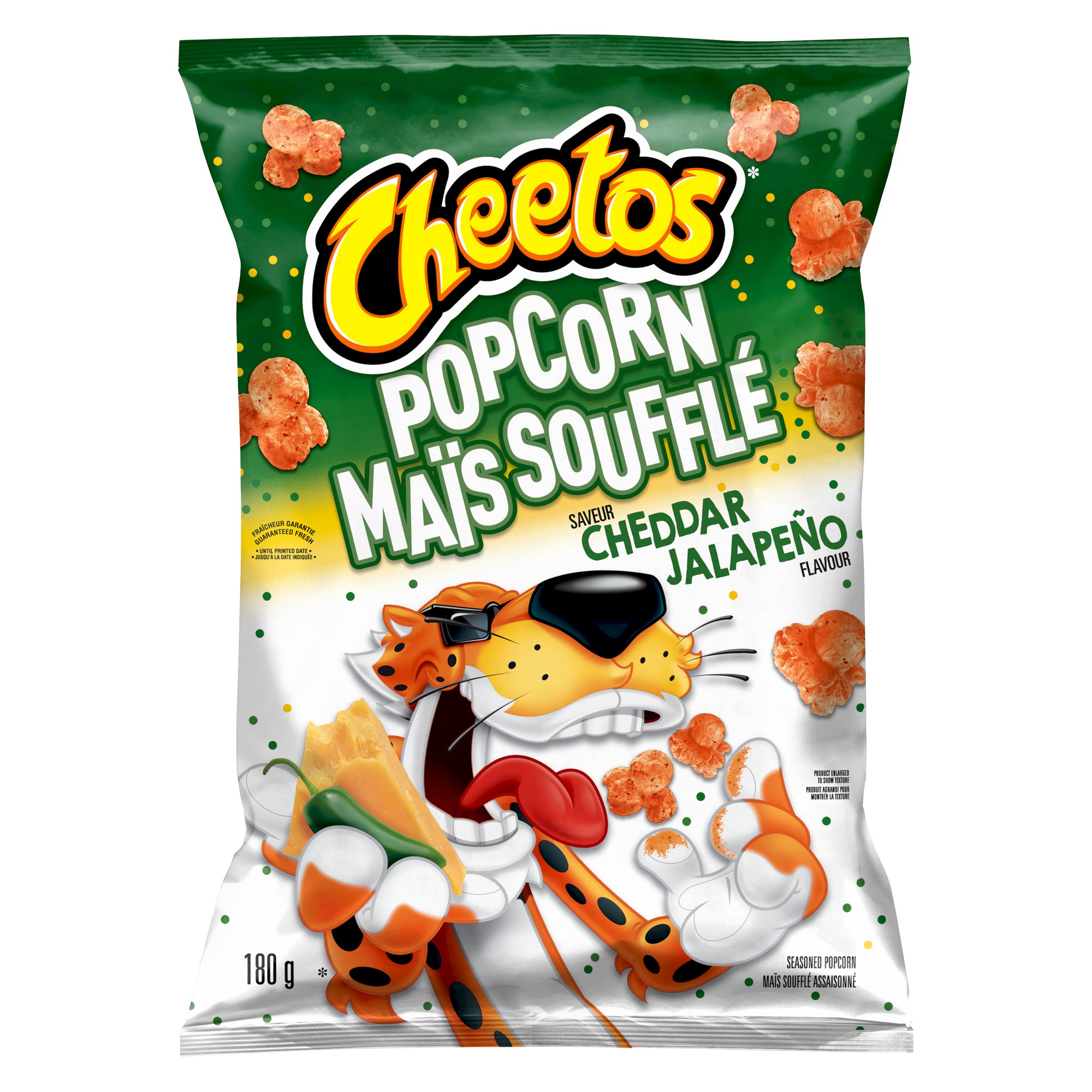 Cheetos Popcorn Cheddar Jalapeño Flavour Seasoned Popcorn, 180g