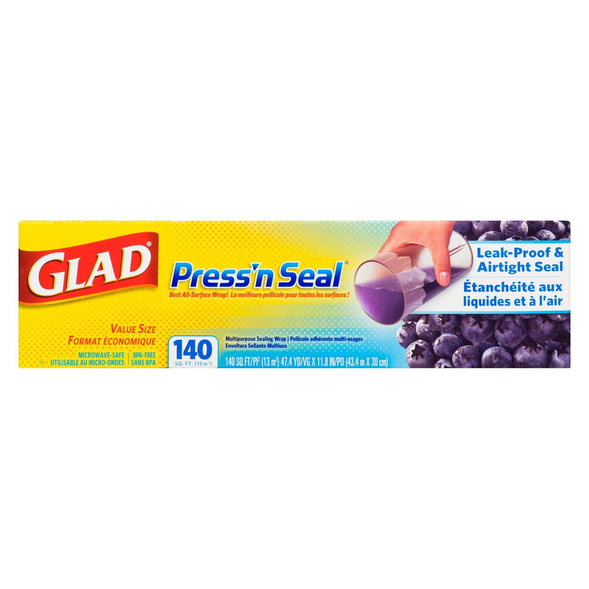 Glad Press'n Seal Multipurpose Sealing Wrap Value Size, 43.4 m x 30 cm