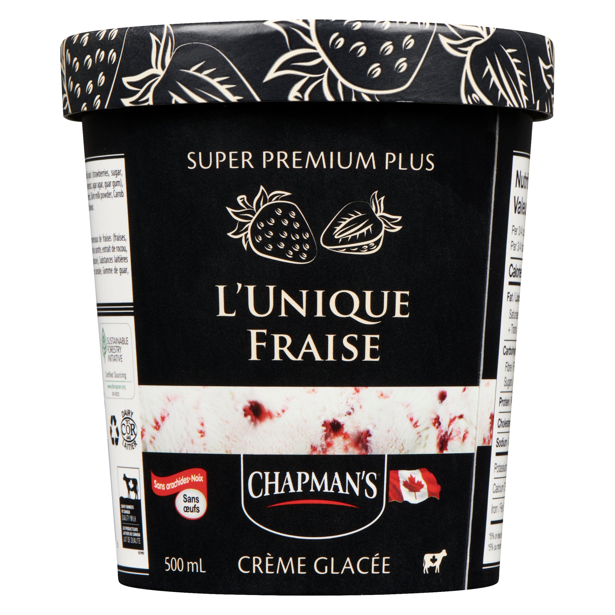 Chapman's Super Premium Plus Ice Cream the Only Strawberry, 500 ml