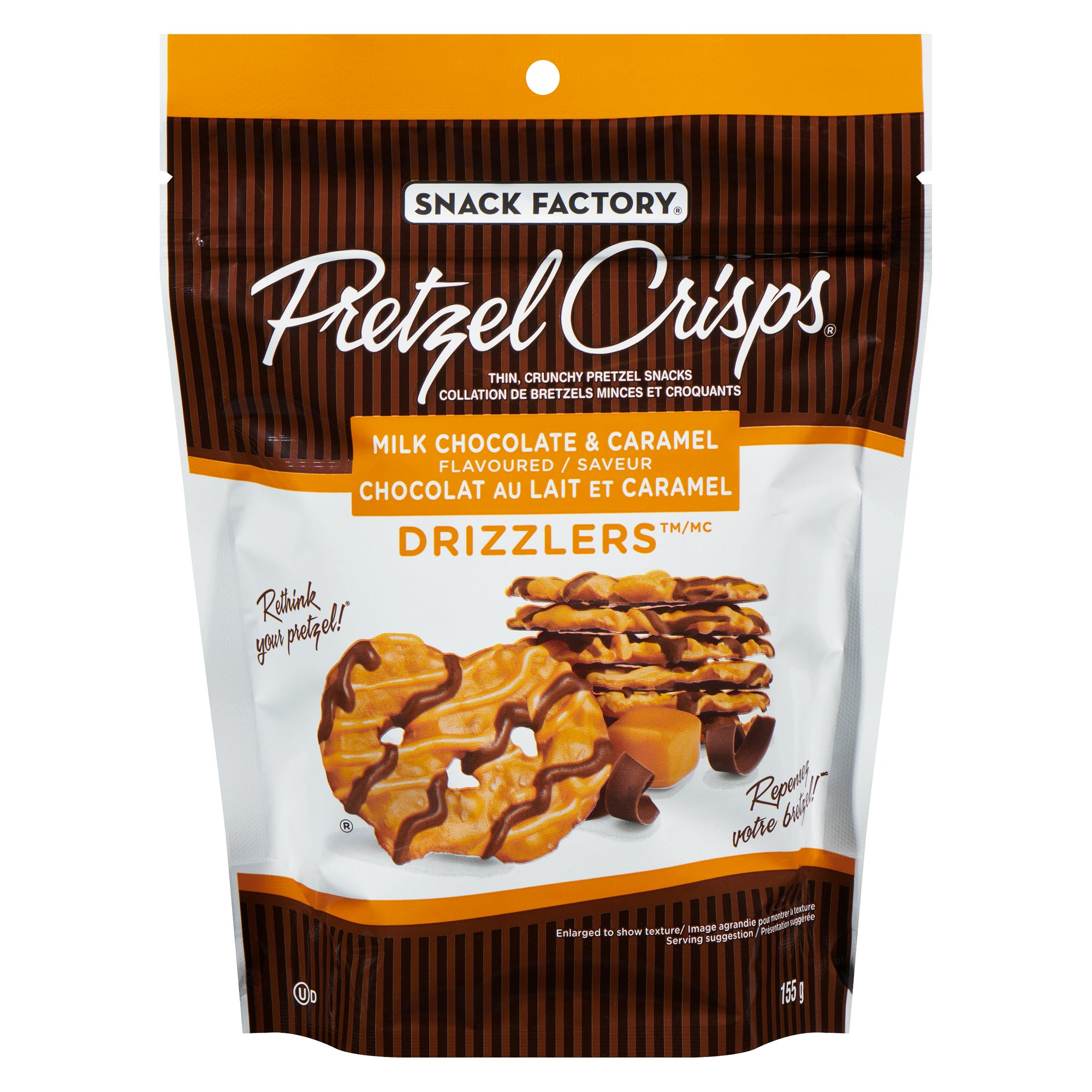 Snack Factory Pretzel Crisps Drizzlers Collation, Chocolat au Lait et