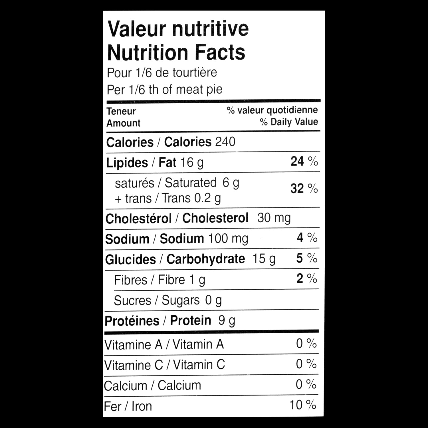 La Binerie Uncooked Meat Pie, 500g Giant Tiger