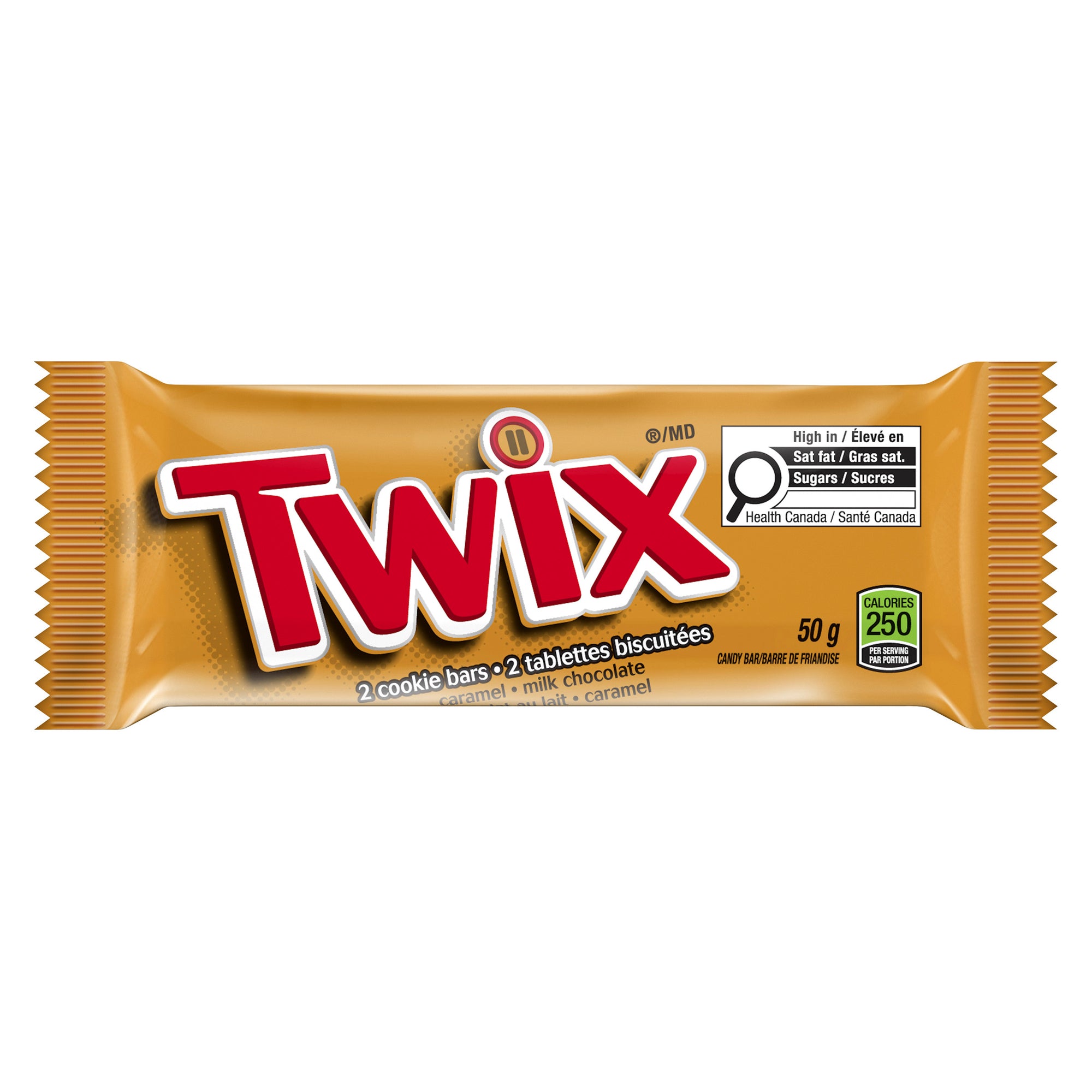 Twix Candy Bar Caramel Milk Chocolate 2 Cookie Bars, 50 g – Giant