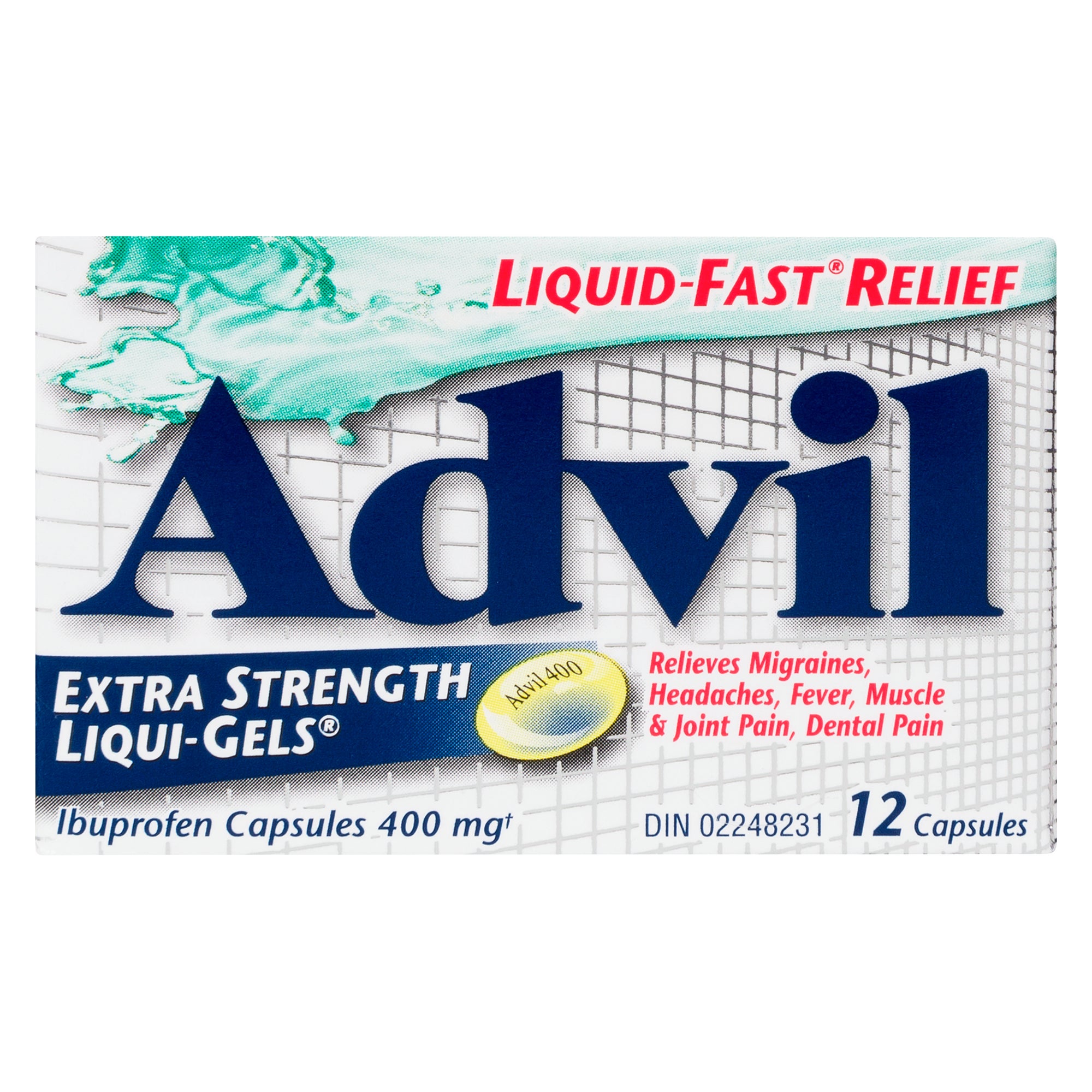 Advil LiquiGels Ibuprofen Capsules 400mg Extra Strength Capsules, 12