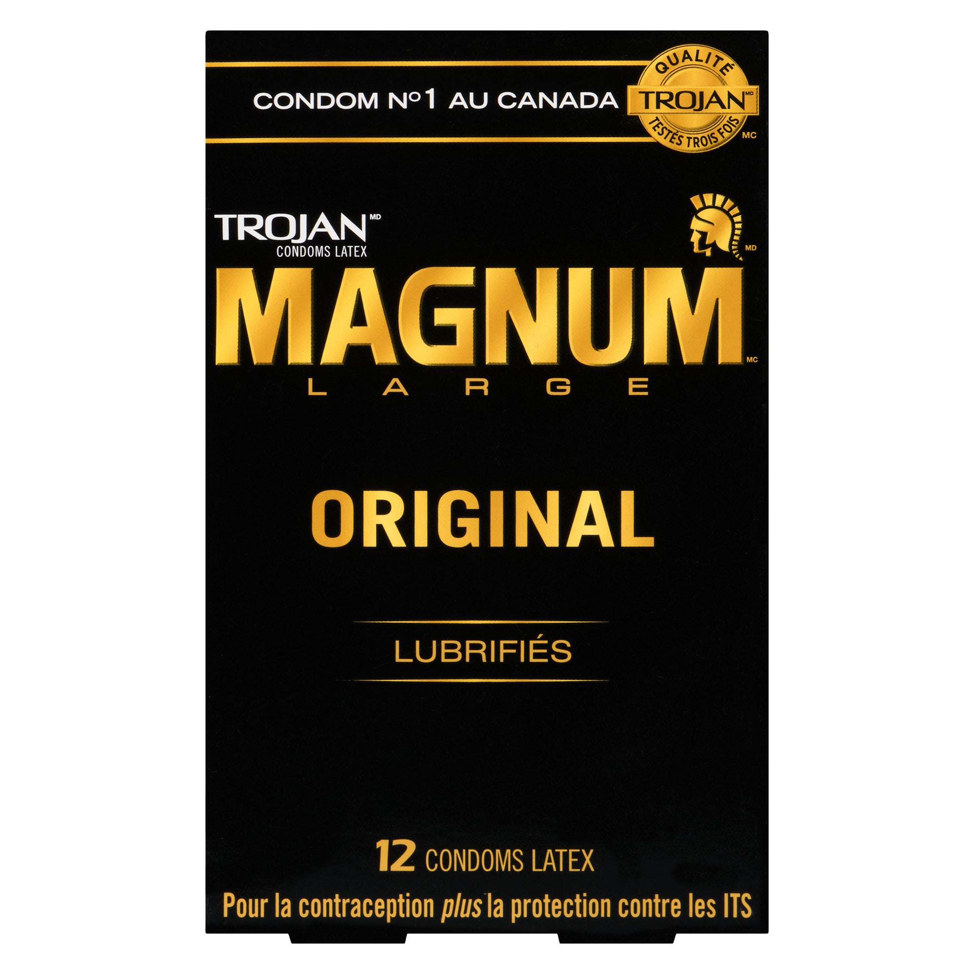Trojan Magnum Large Original Lubricated Latex Condoms, 12Pack Giant