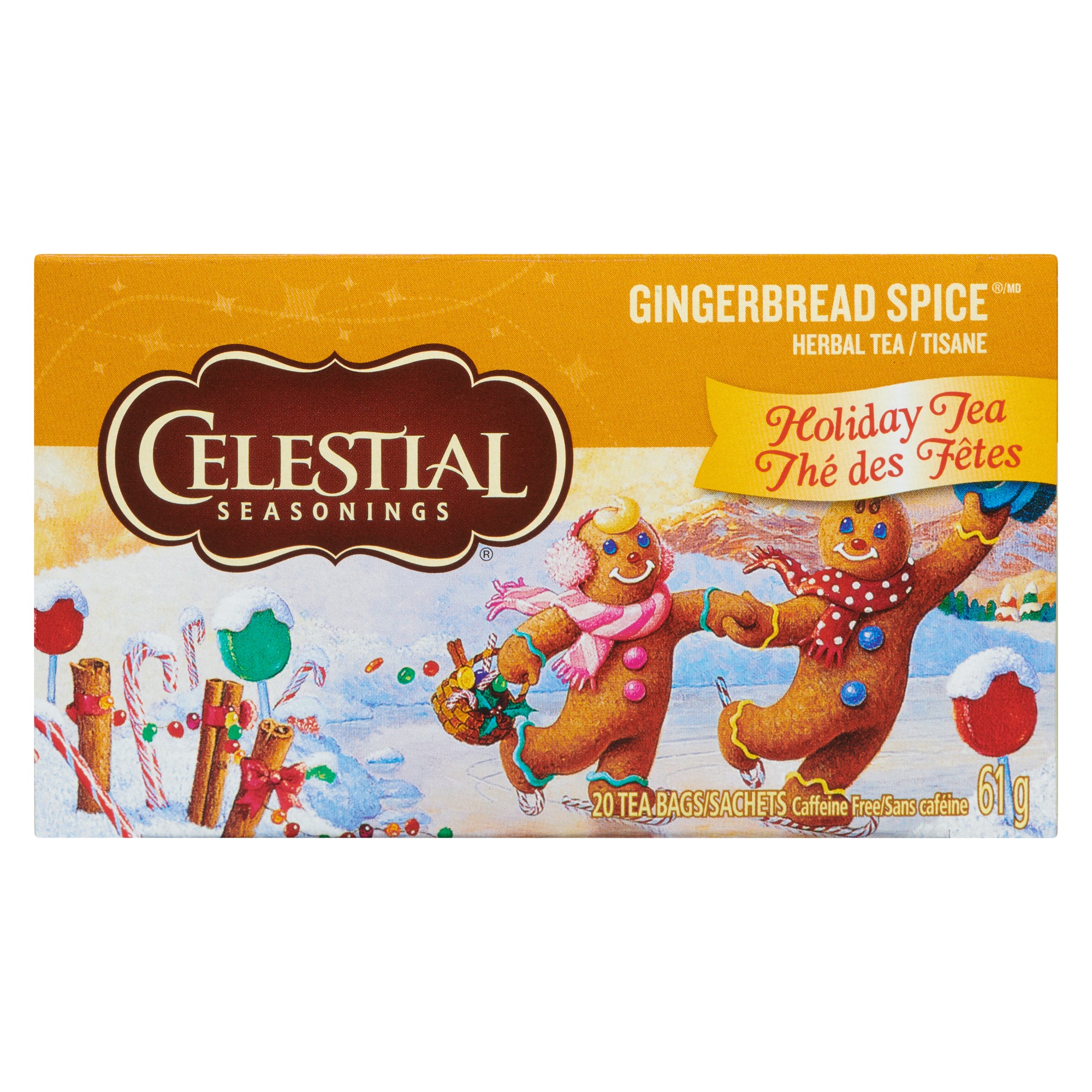 Celestial Seasonings Holiday Tea Gingerbread Spice Herbal Tea 20pk