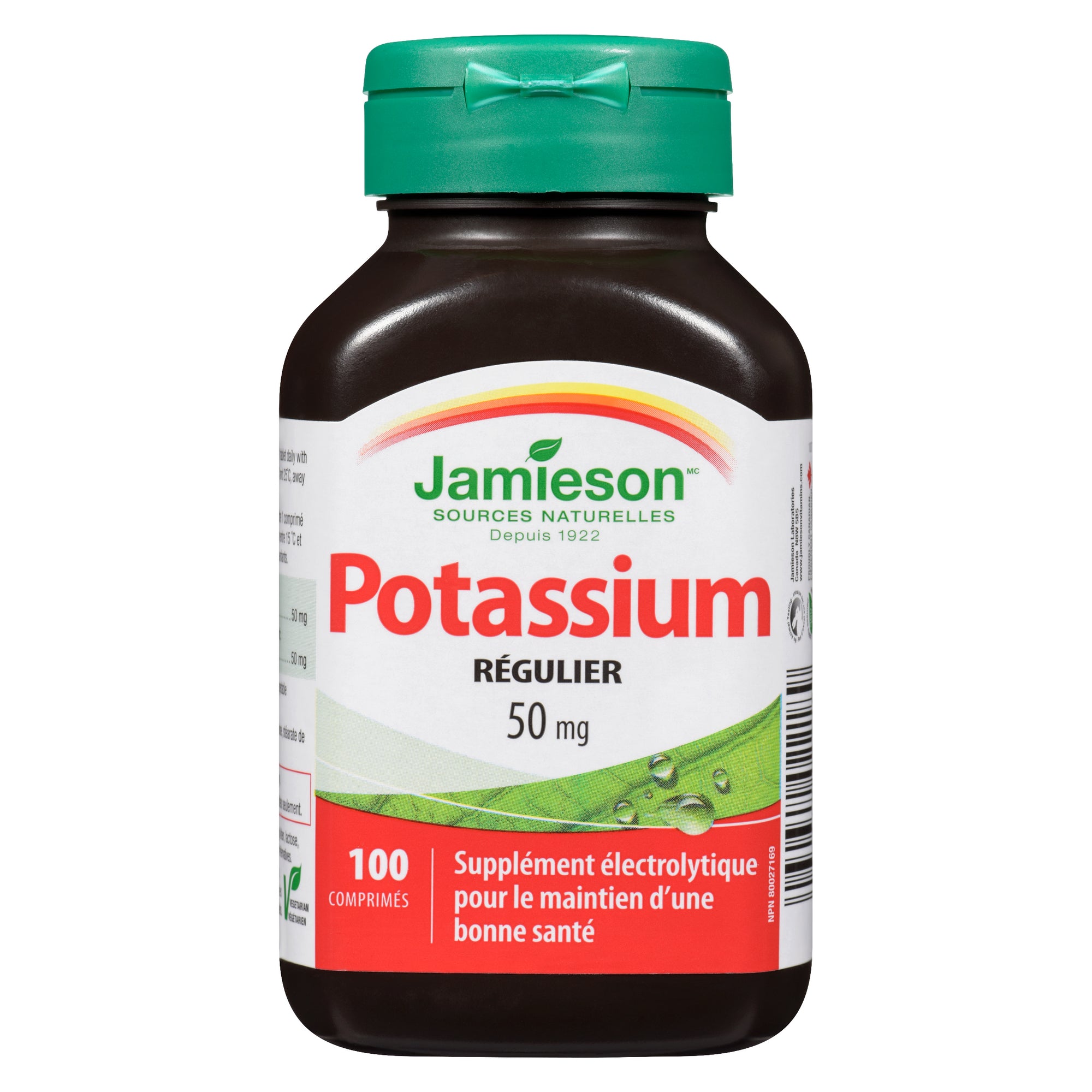 Potassium 50 mg Jamieson 100 comprimés Giant Tiger