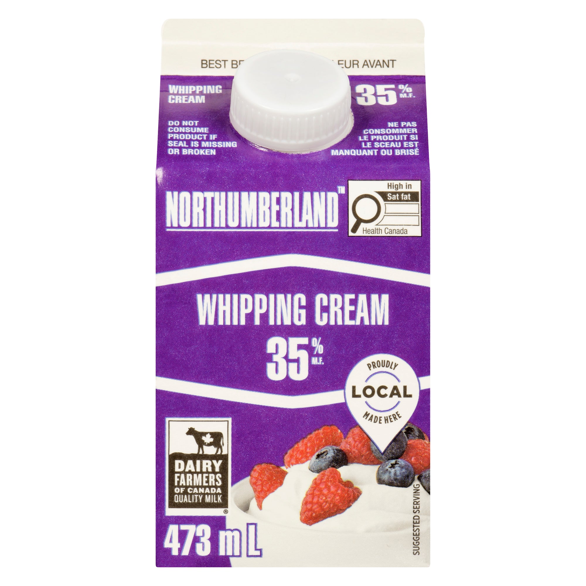 Northumberland Whipping Cream 35% M.F., 473-ml – Giant Tiger