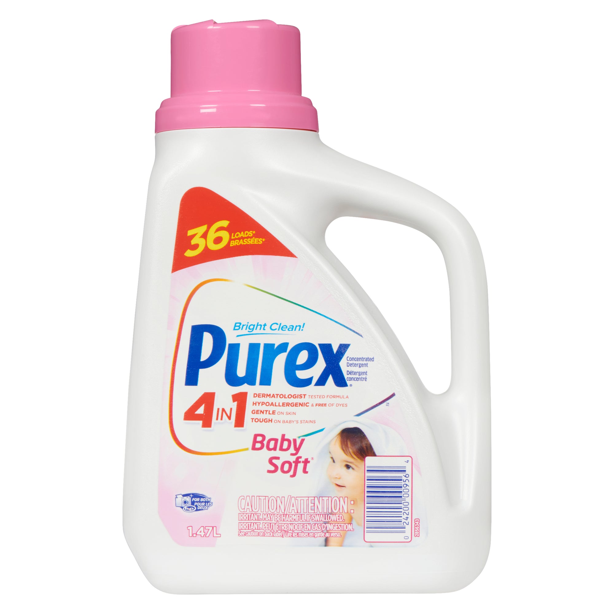 Purex Baby Soft Hypoallergenic Laundry Detergent, 1.47L Giant Tiger
