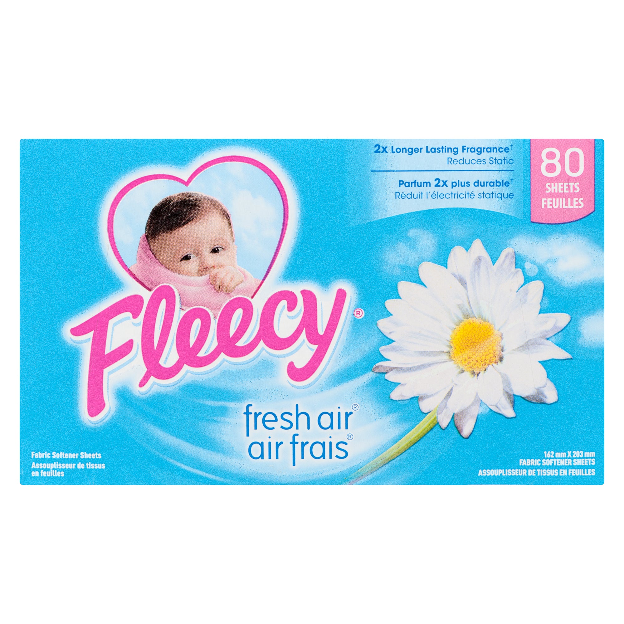 Fleecy Fresh Air Fabric Softener Dryer Sheets, 80Pack Giant Tiger