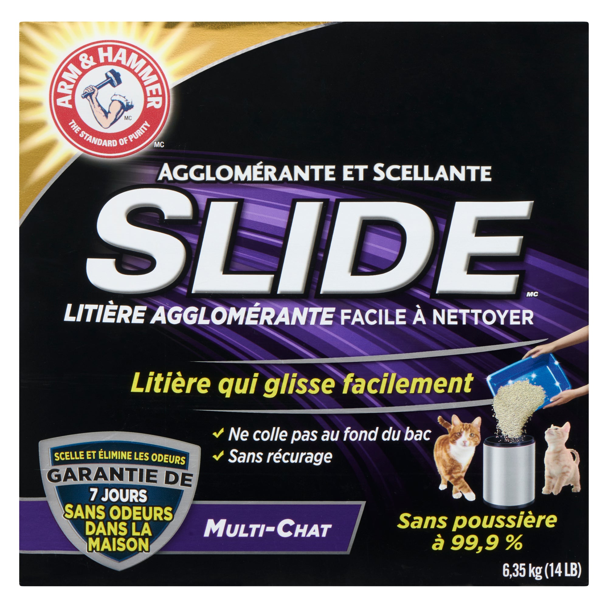 Arm & Hammer Clump and Seal Slide Cat Litter, 6.4kg Giant Tiger