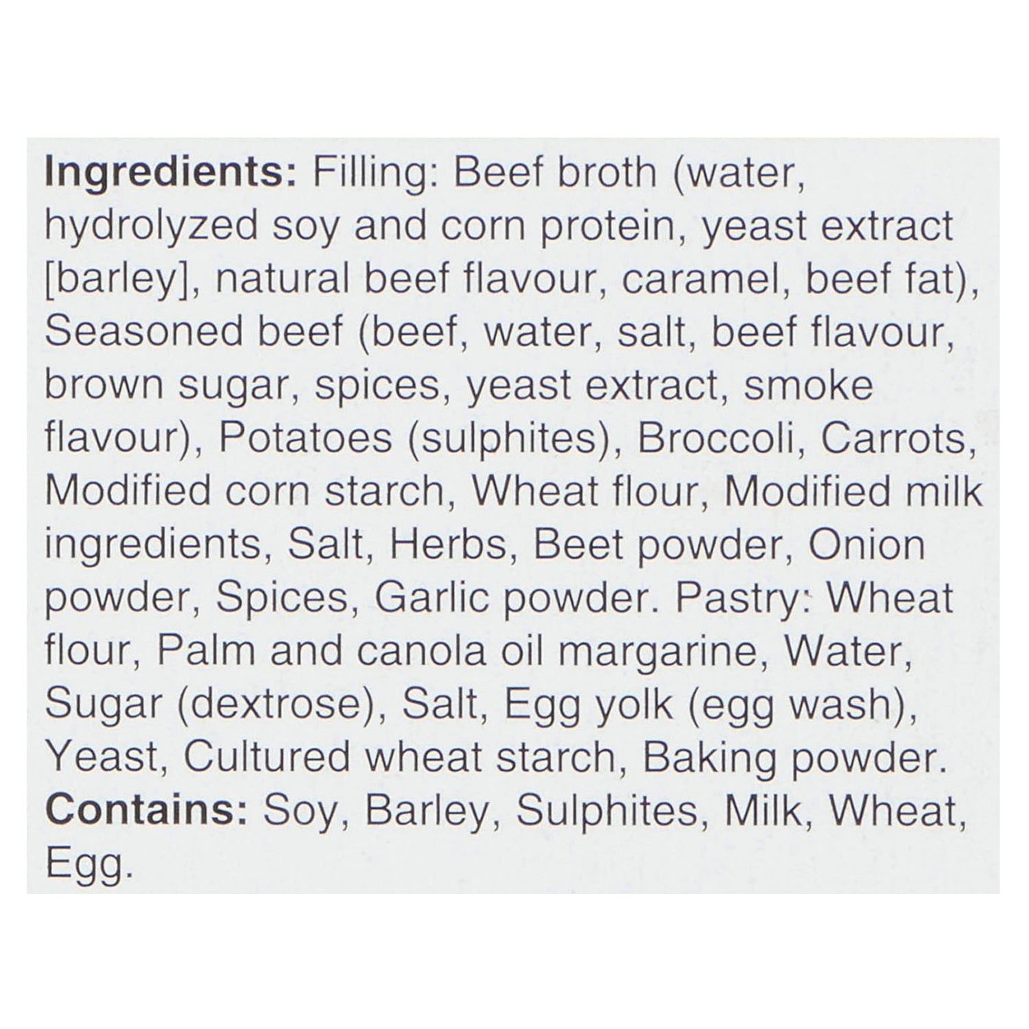 Swiss Chalet Rotisserie Style Beef Pot Pie 655g Giant Tiger