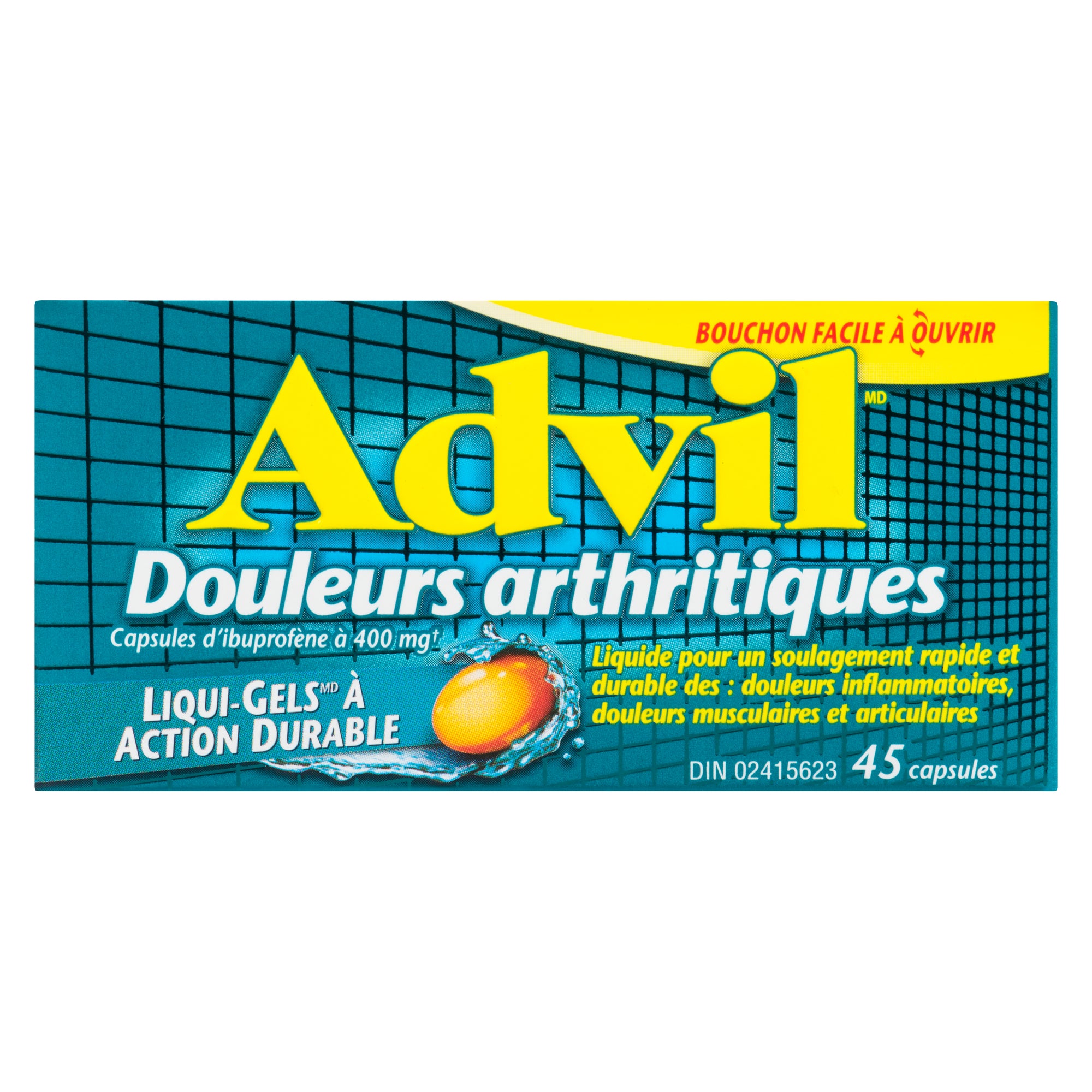 Advil Arthritis Pain Ibuprofen Long Lasting LiquiGel Capsules 400 mg