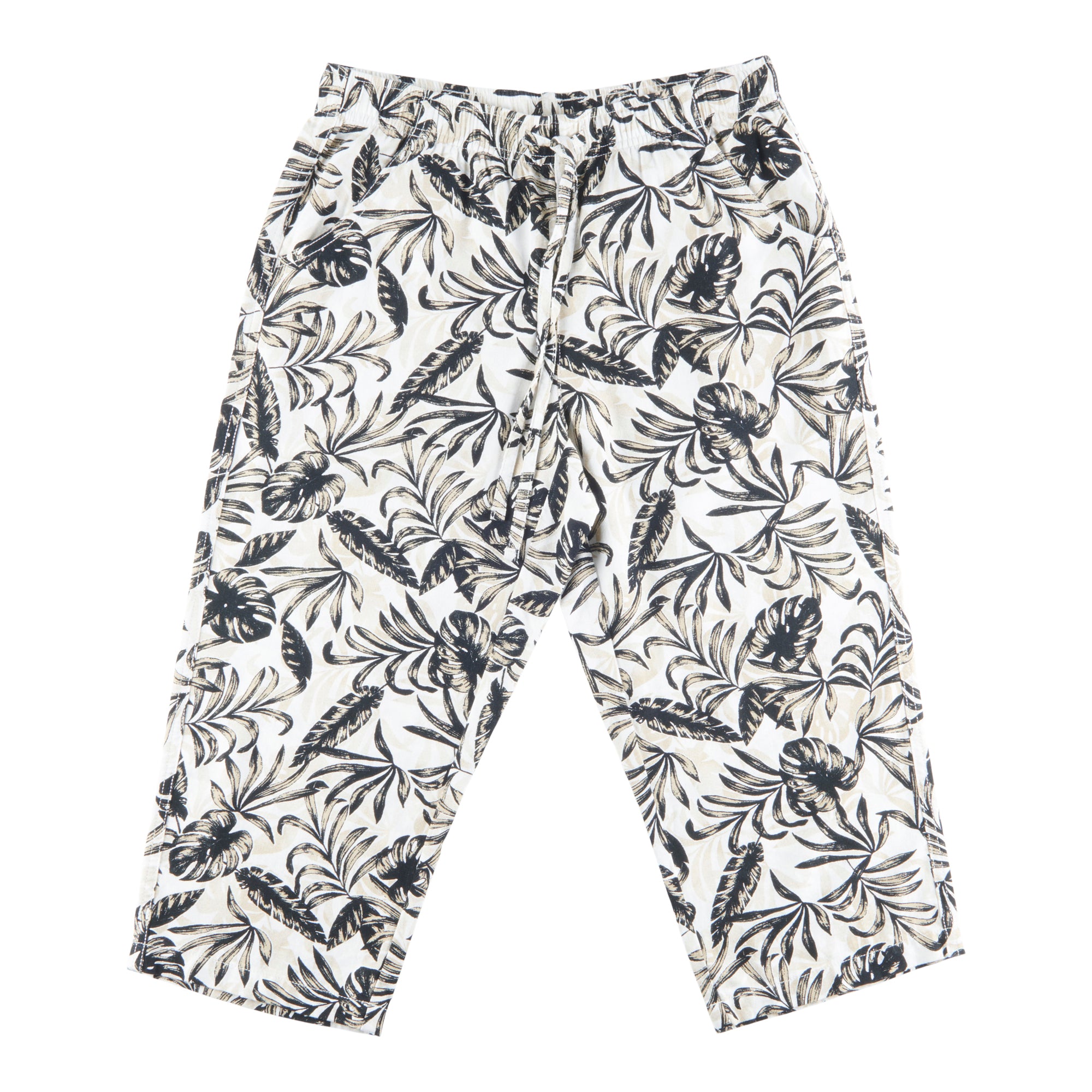 Classic Editions Women's Summer Look AllOver Print Linen Capri Pants