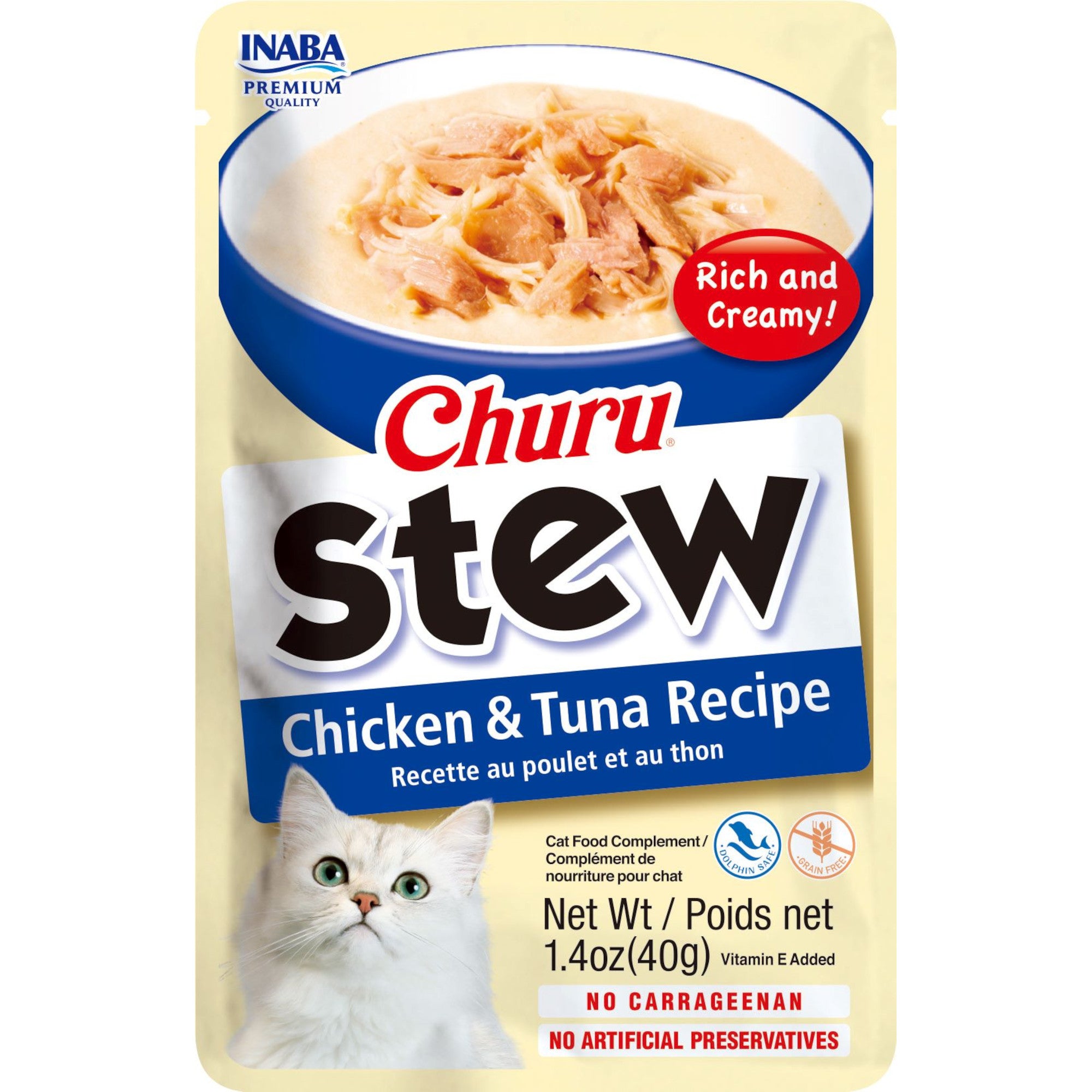 Inaba Churu Stew Chicken and Tuna Cat Food, 40g Giant Tiger