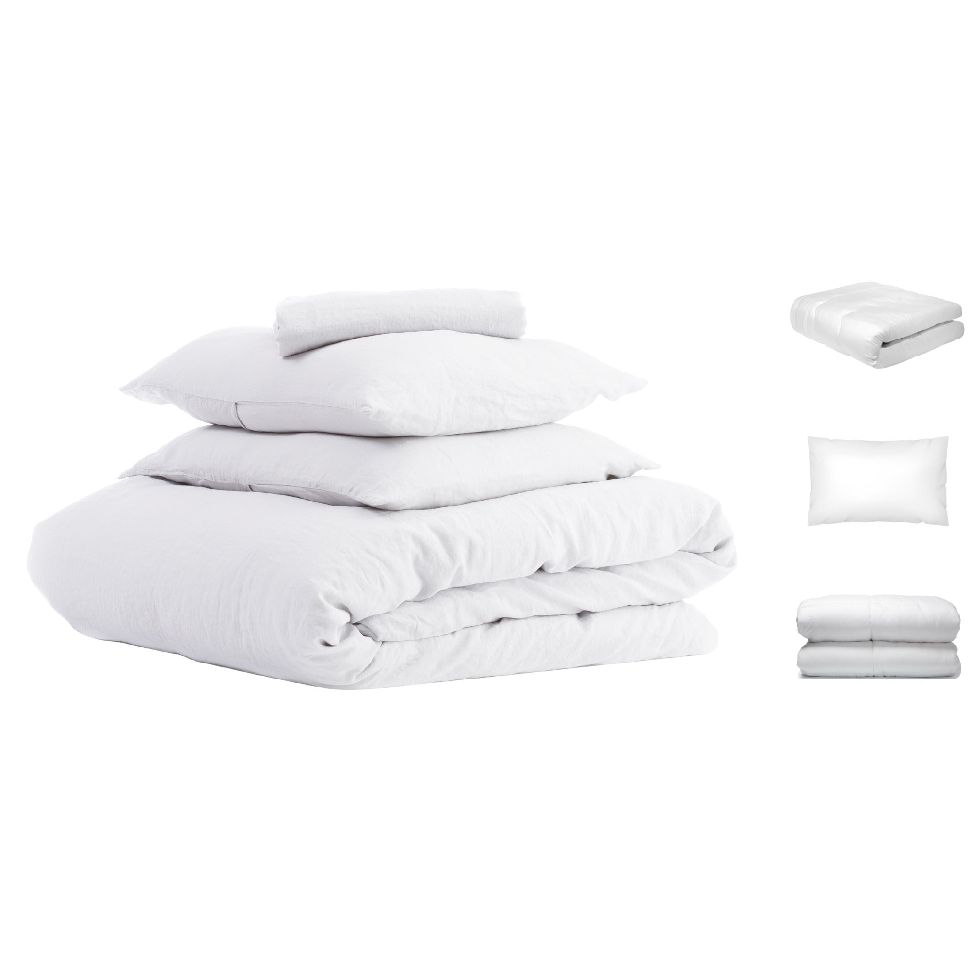 Bedding Bundle In A Bag, Queen, White, 4Piece Giant Tiger