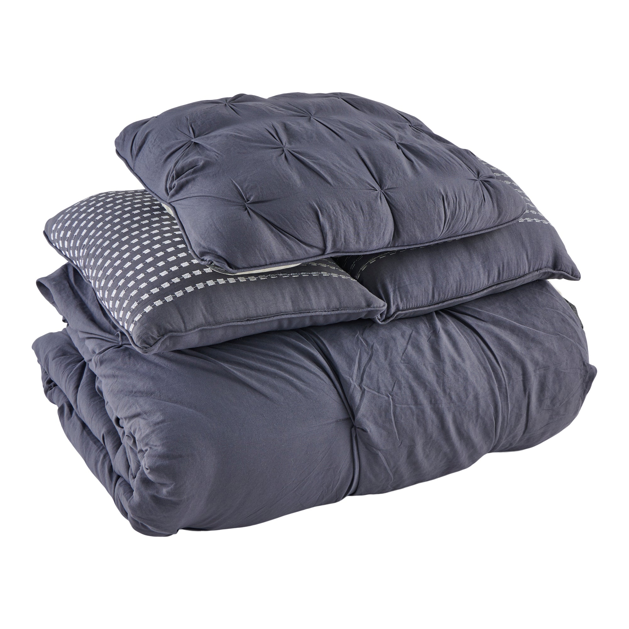 Pintuck Comforter Set, King, 7 Piece Giant Tiger