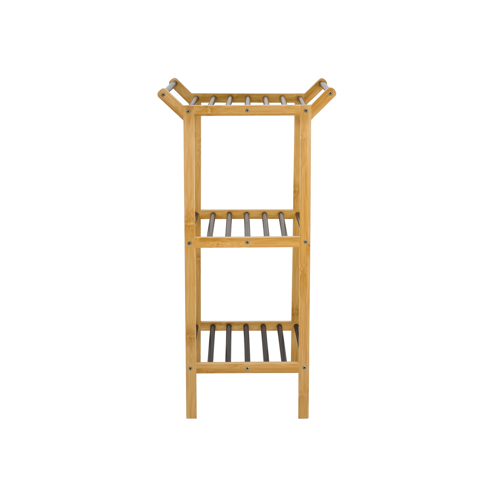 Bamboo 3Tier Rack, Black/Natural Giant Tiger
