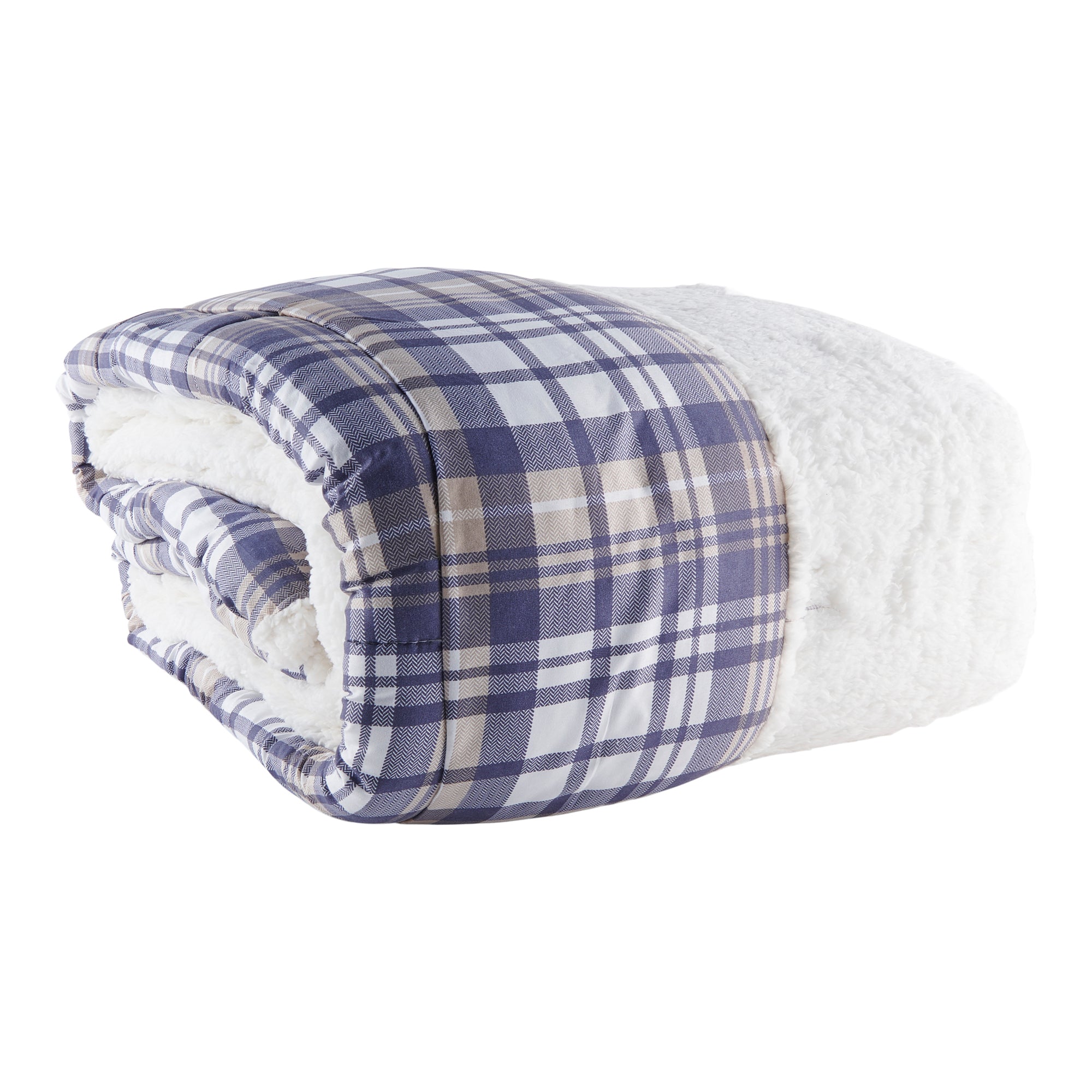 Printed Sherpa Comforter Set, Queen/Double, 3 Piece Giant Tiger