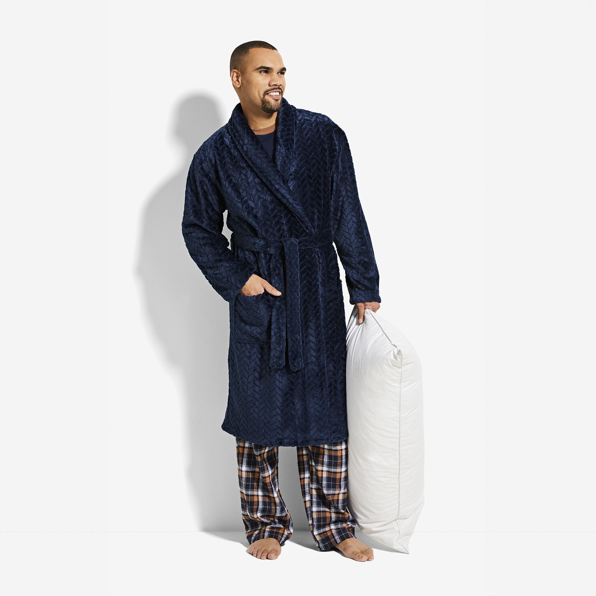 Mountain Ridge Men's Plush Robe Giant Tiger