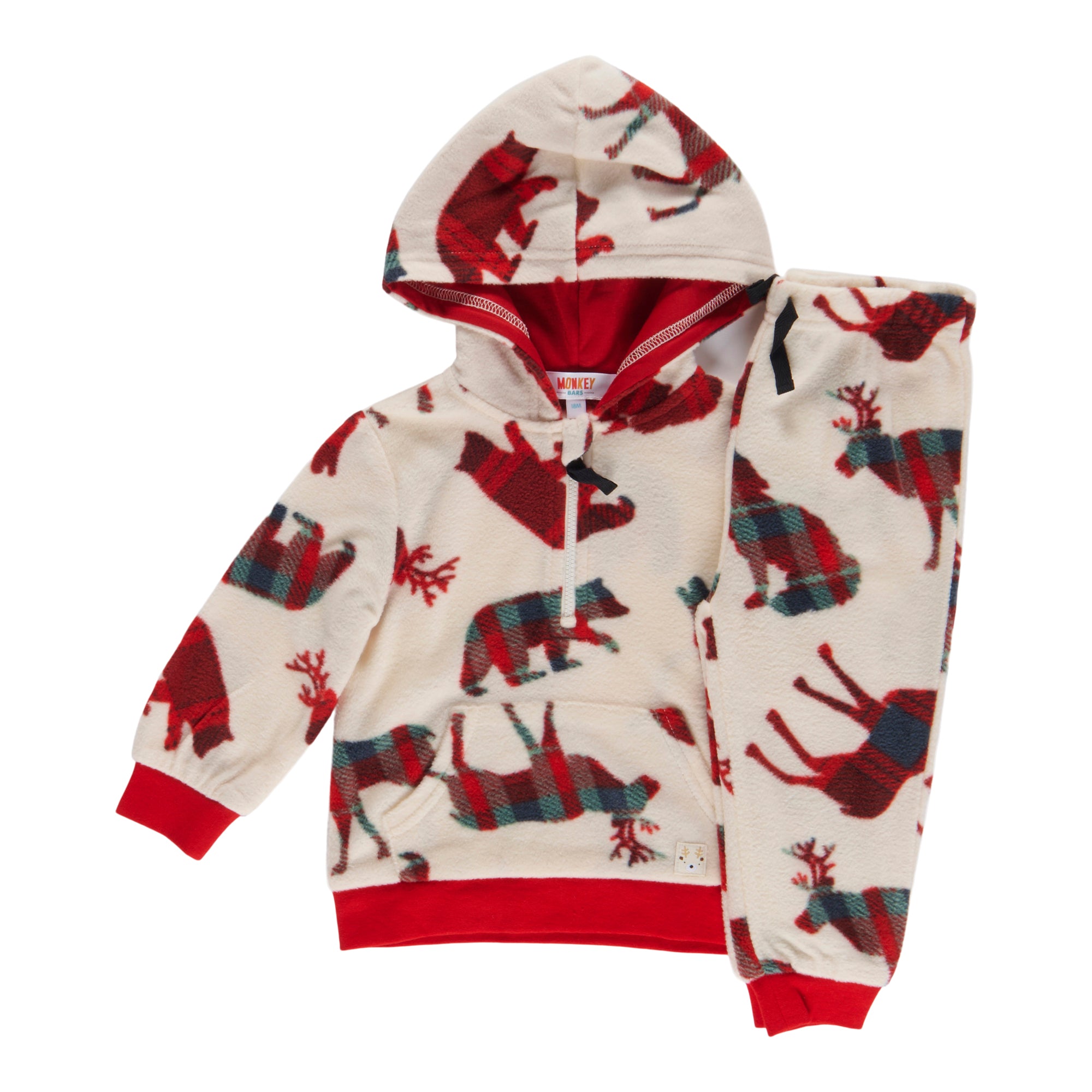 MONKEY BARS Infant Hoodie Set, 2Piece Giant Tiger