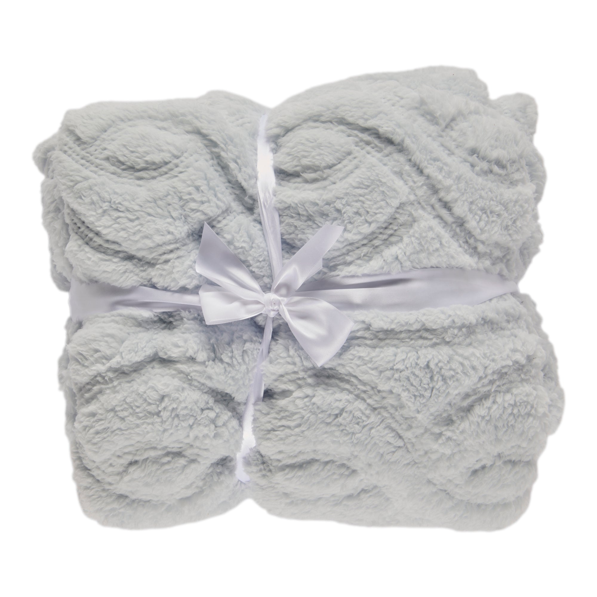 Fleece Cable Knit Throw, 60in. Giant Tiger