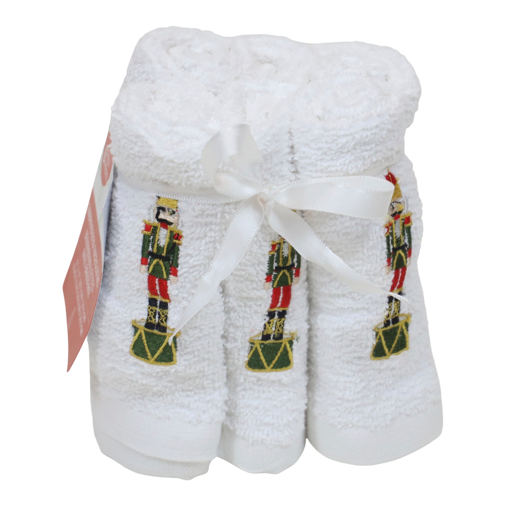 Christmas Cheer Embroidered Facecloth Set, 6Pack Giant Tiger
