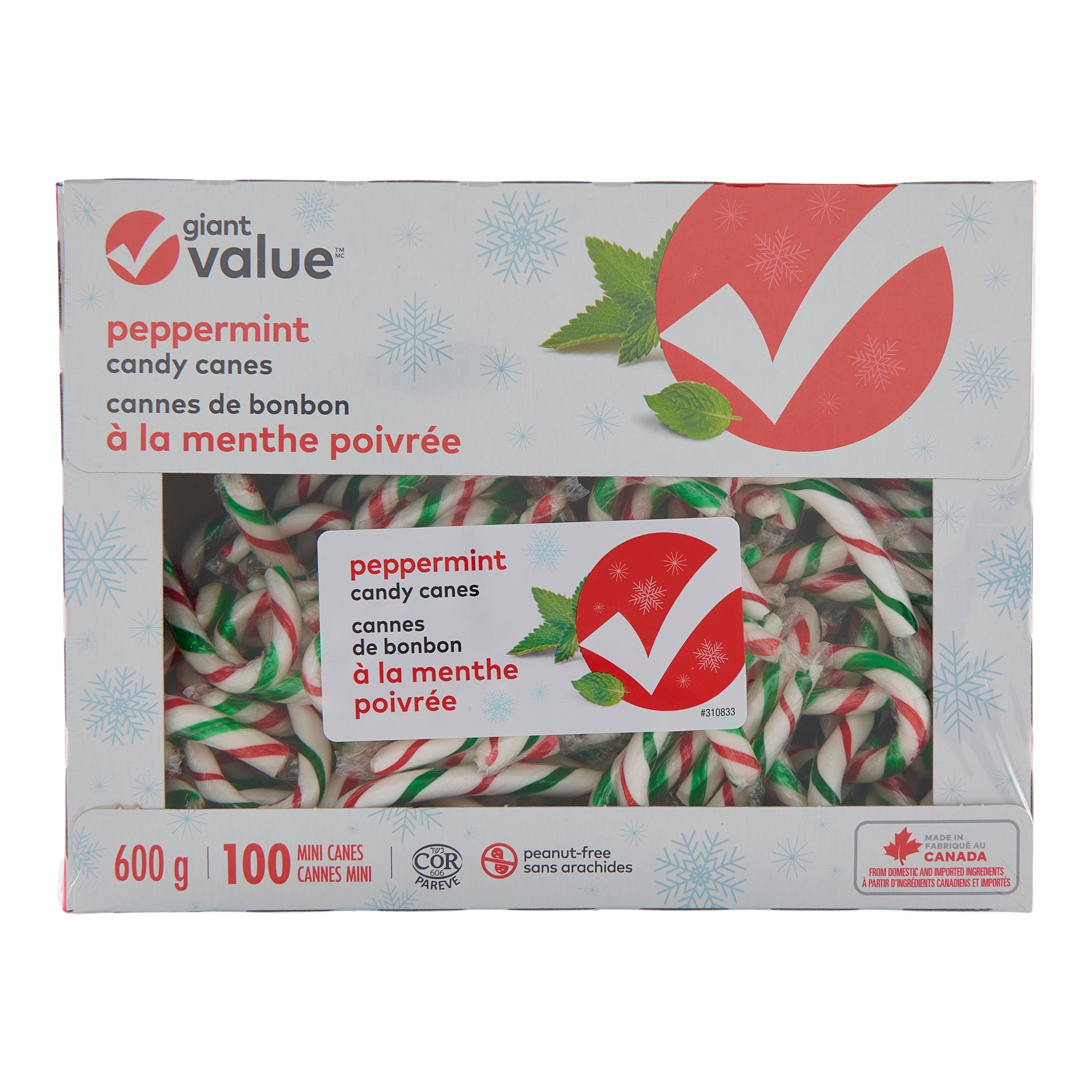 Giant Value Peppermint Candy Canes Mini, 200 g Giant Tiger