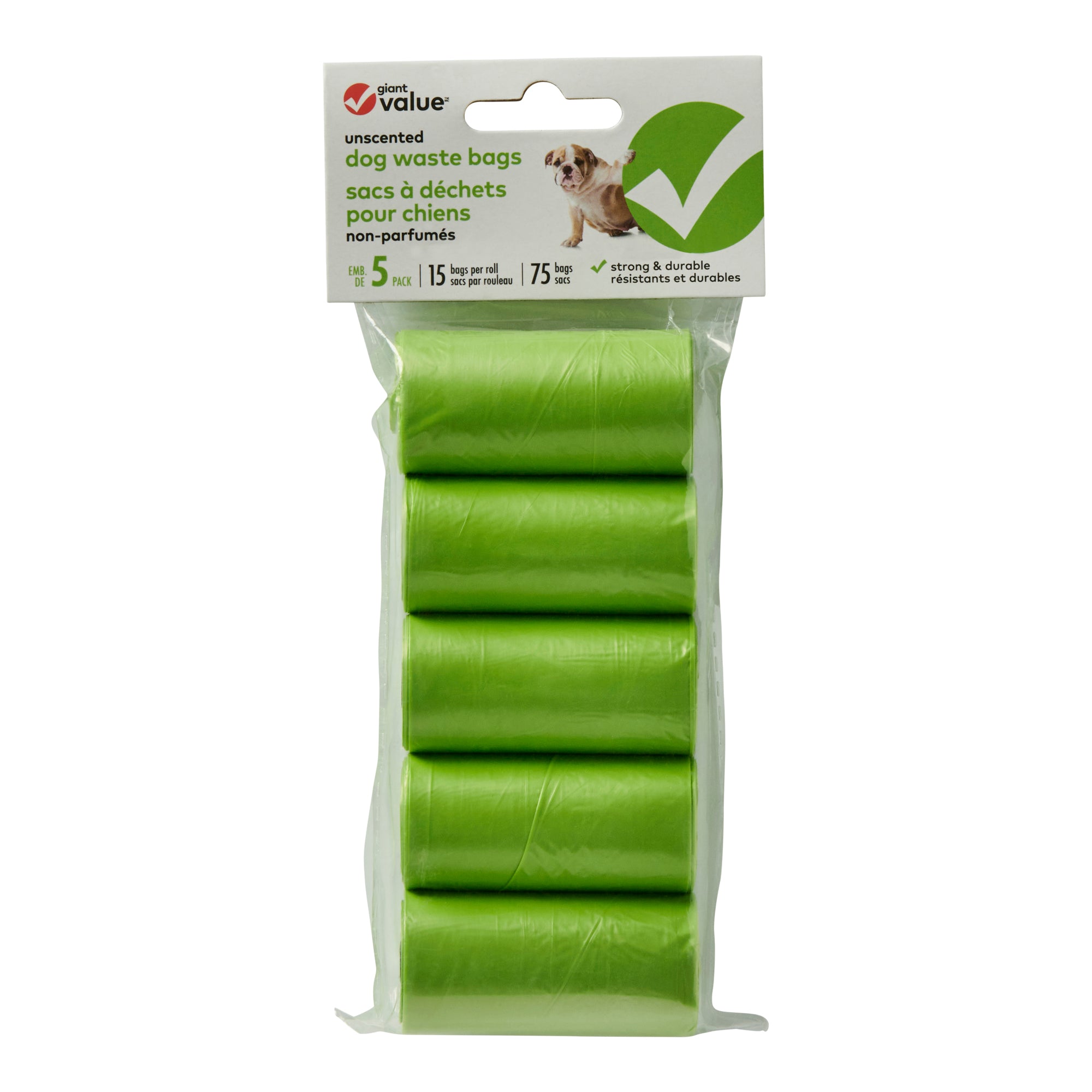 Giant Value Unscented Dog Waste Bags, emb. de 5 Giant Tiger