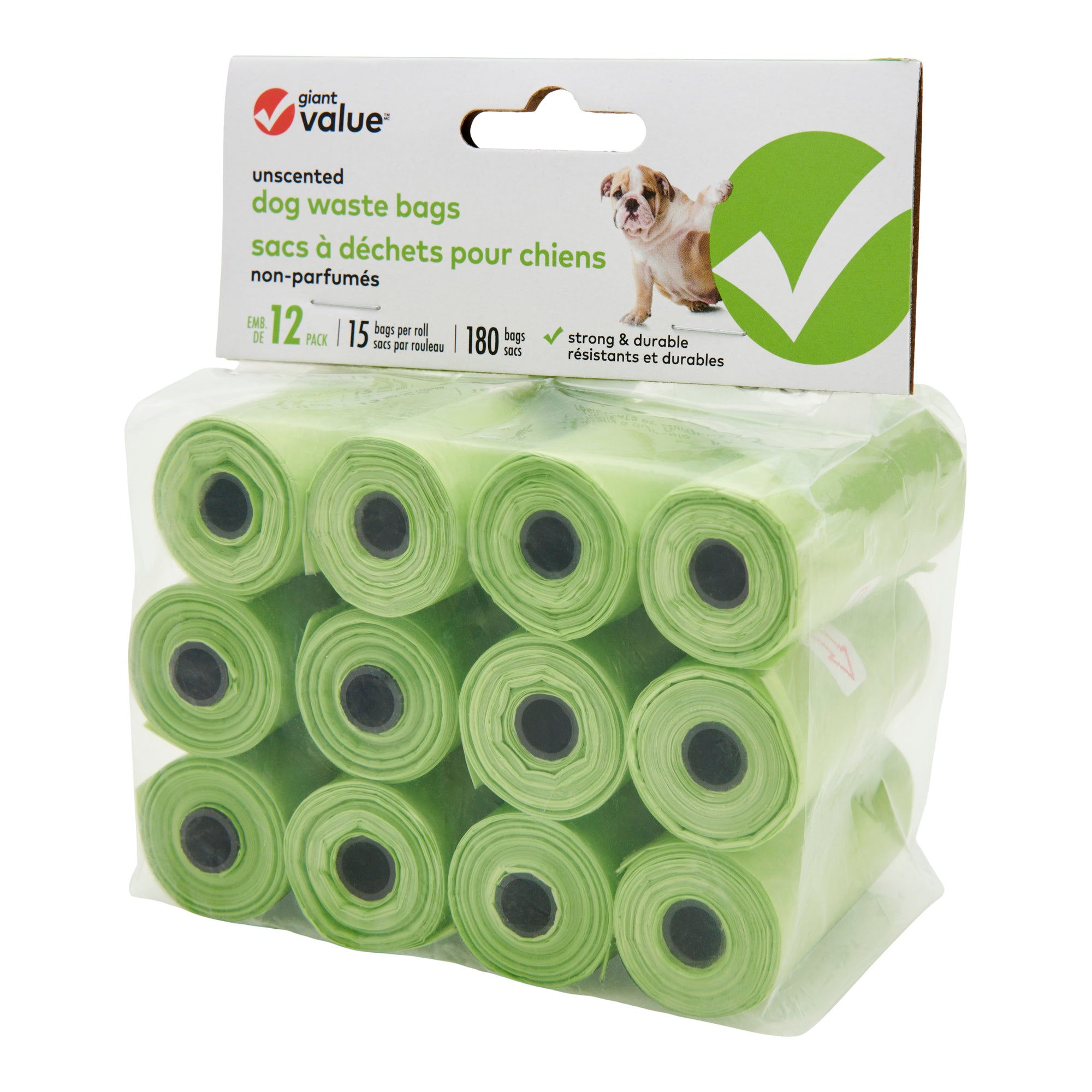 Giant Value Unscented Dog Waste Bags, 12Pack Giant Tiger