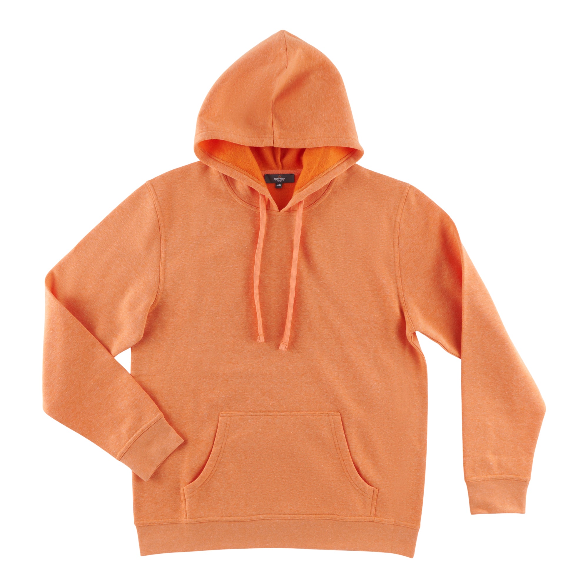 WT02 Men's Basic Fleece Hoodie - Full Zip, Kangaroo Pockets, Cuffed Wrist & Waist, Soft Brushed Interior