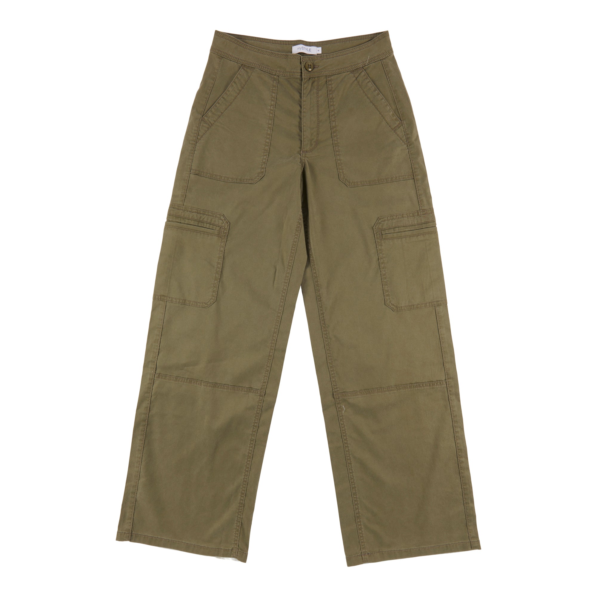 mySTYLE Women's Wide Leg Cargo Pants Giant Tiger