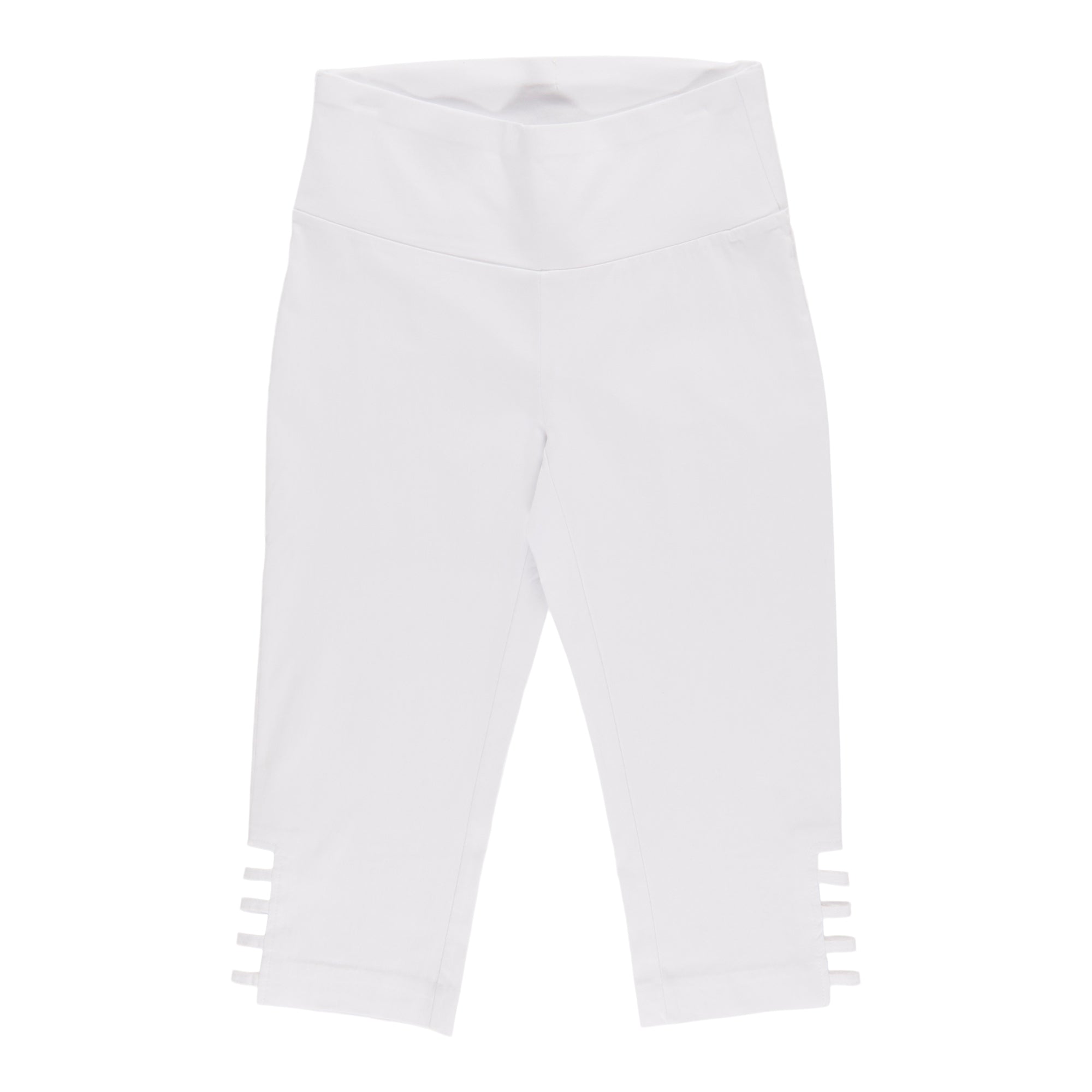lily Women's Caged Capris Pants, White Giant Tiger