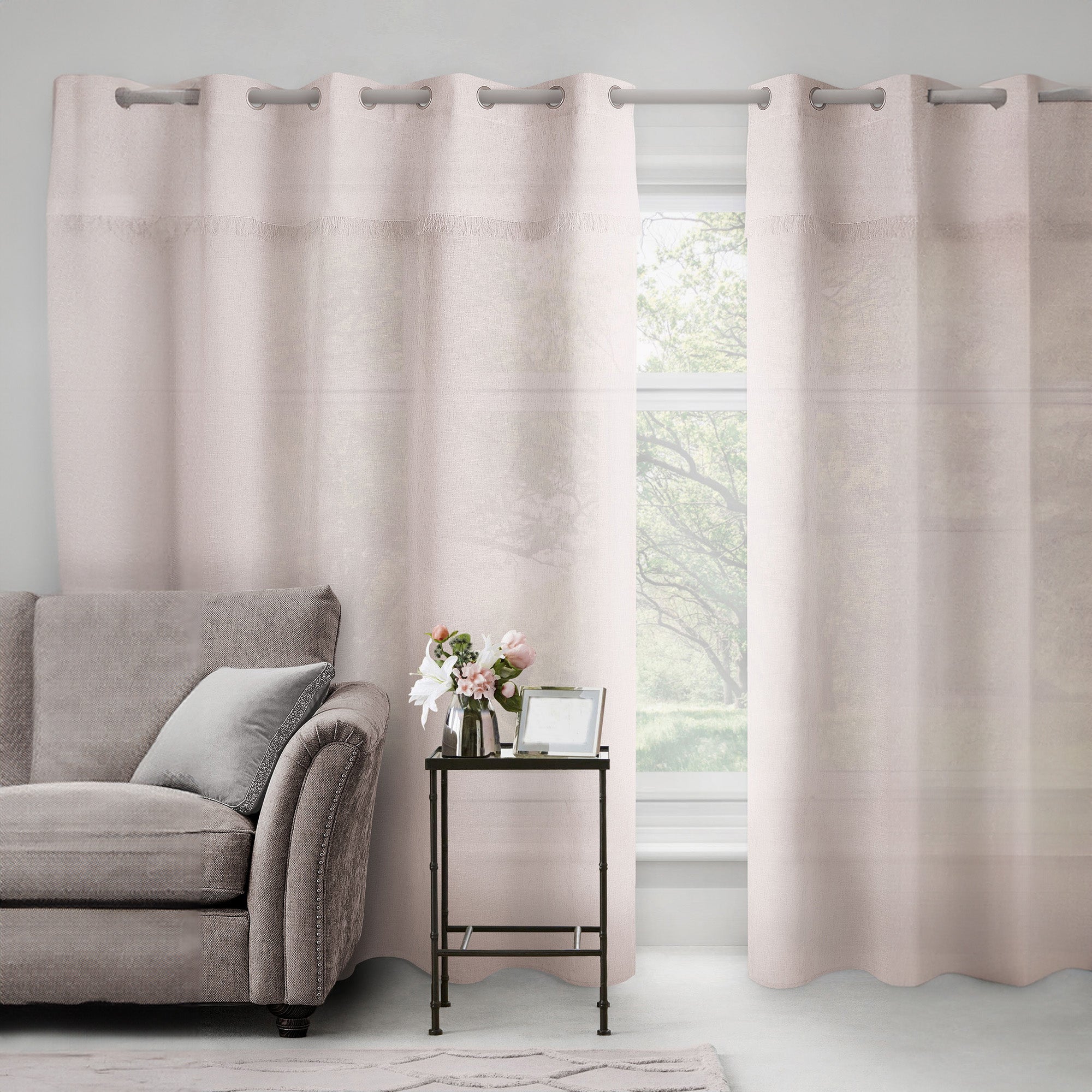 Sheer Curtain With Valance, 84in. Giant Tiger