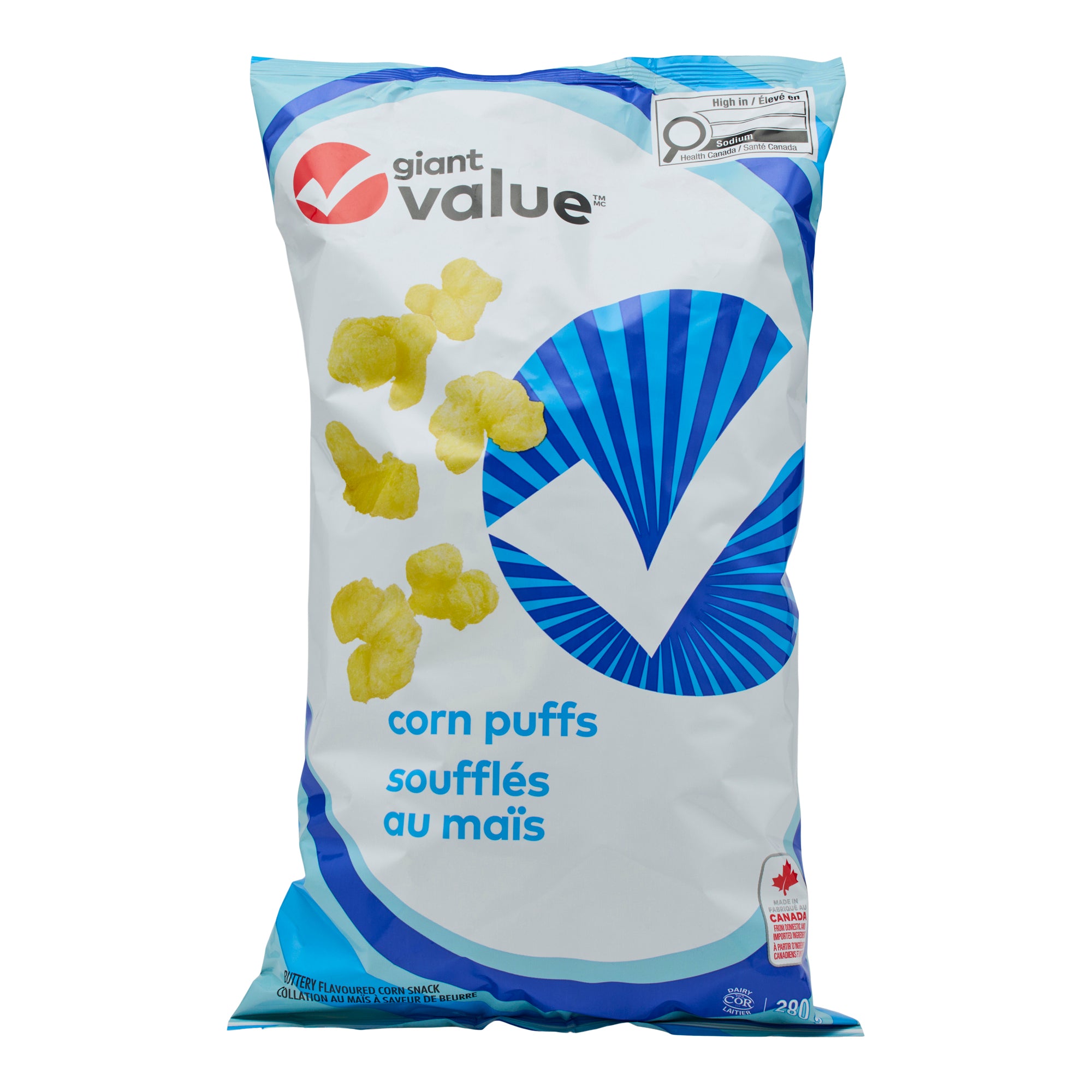Giant Value Butter Corn Puffs, 280 g Giant Tiger