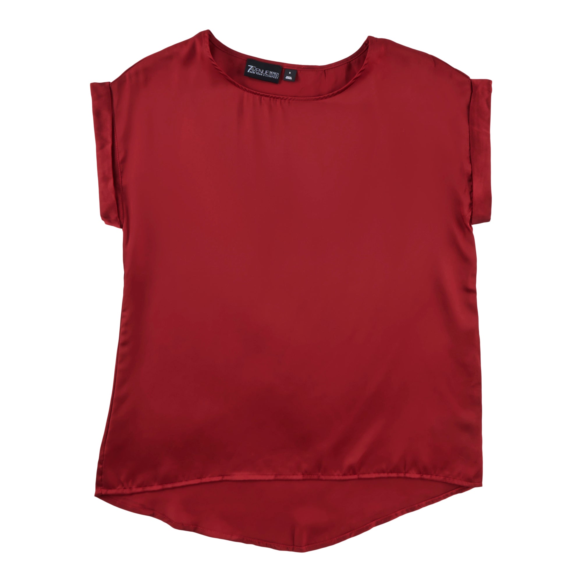 Women's Short Sleeve Satin Blouse Giant Tiger