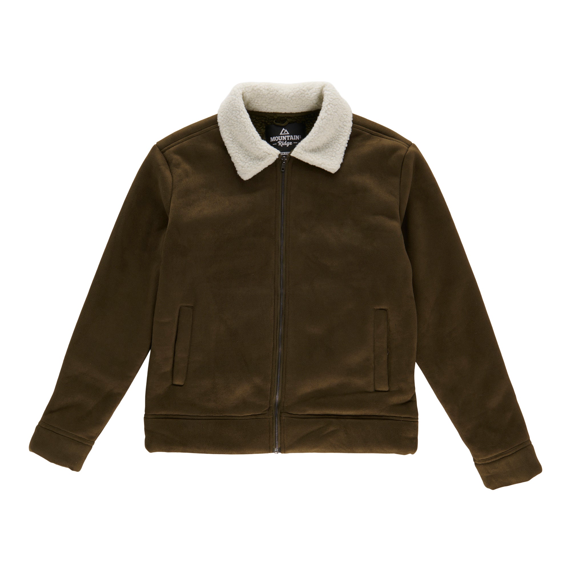 Vegan Suede Brown Suede Sherpa Jacket Mountain Ridge Men's Faux