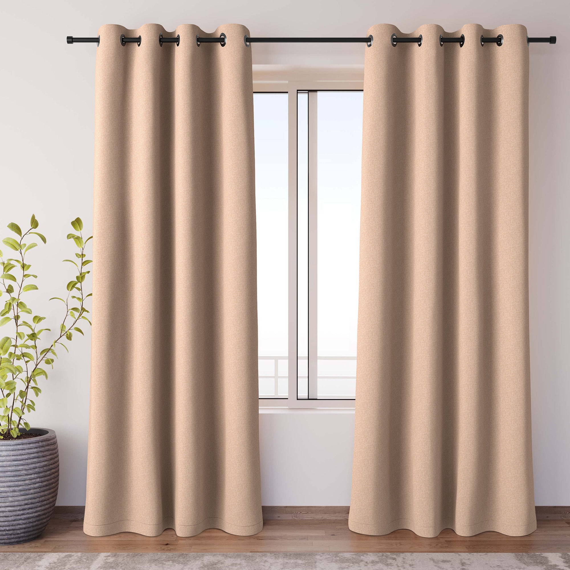 Linen Look Curtain , 84 in. Giant Tiger