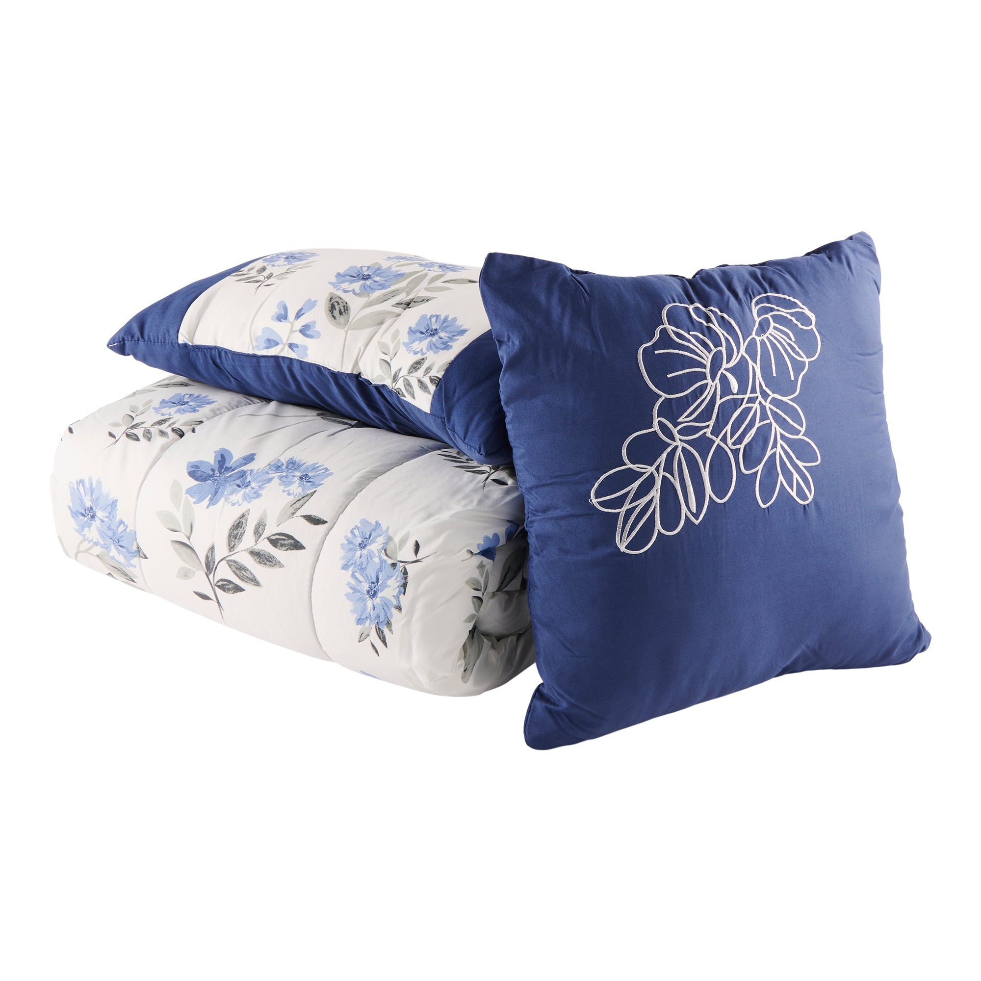 Floral Comforter Set, Queen, 5 Piece Giant Tiger