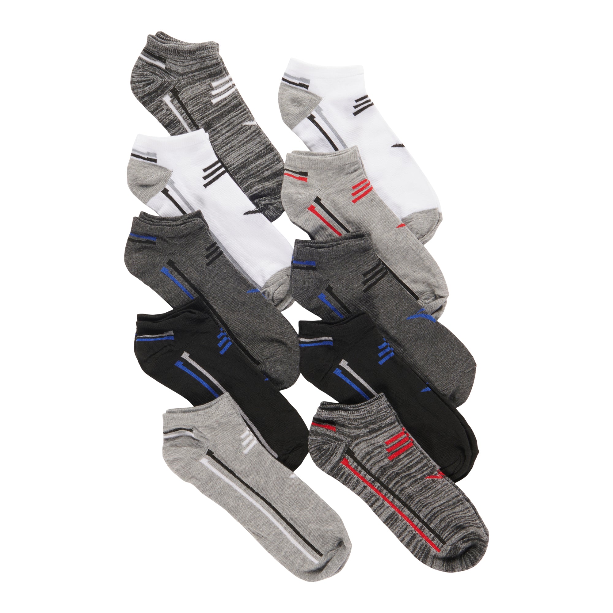 Men's LowCut Socks, 10Pack, Assorted Giant Tiger