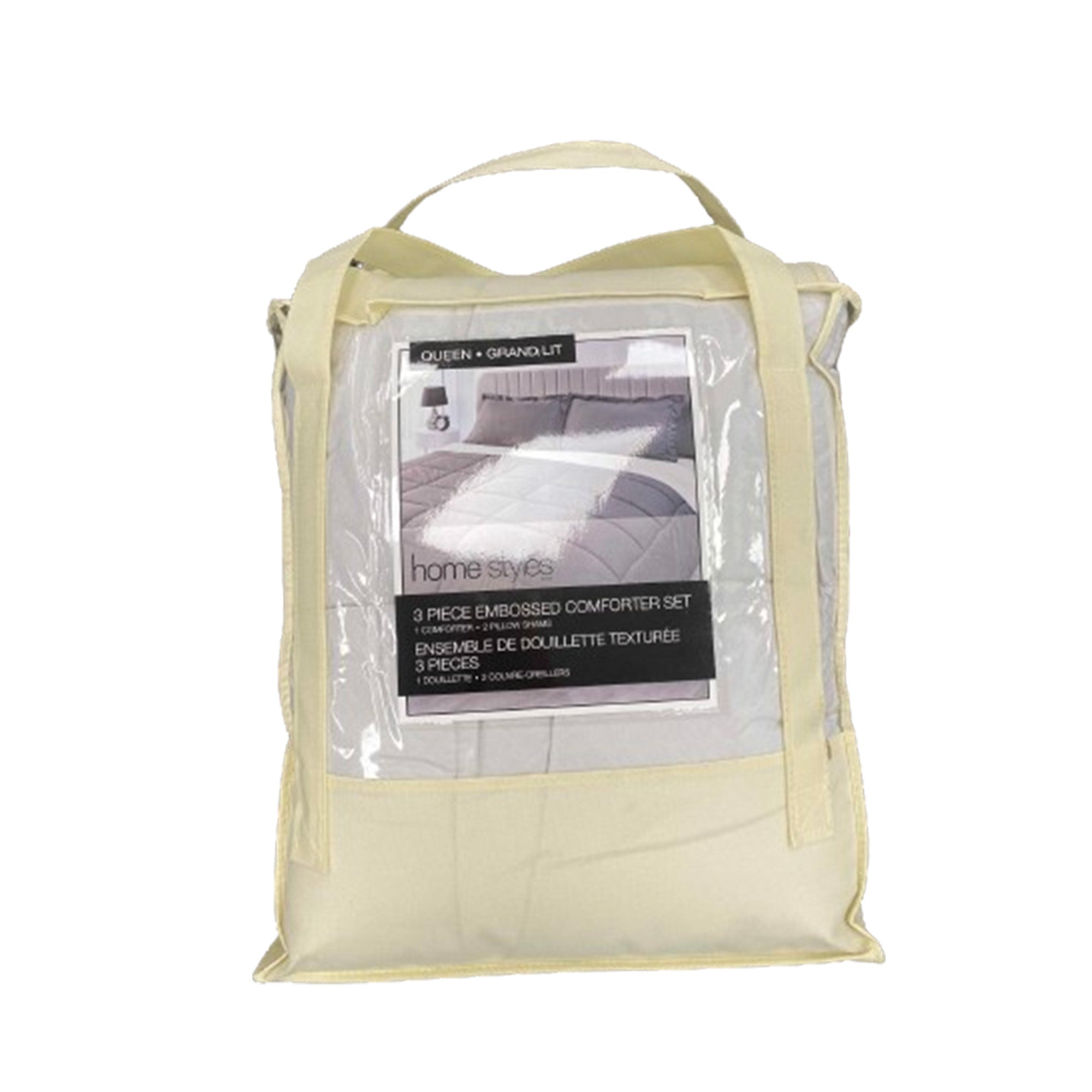 HomeStyles Embossed Comforter Set, Queen, 3 Piece Giant Tiger