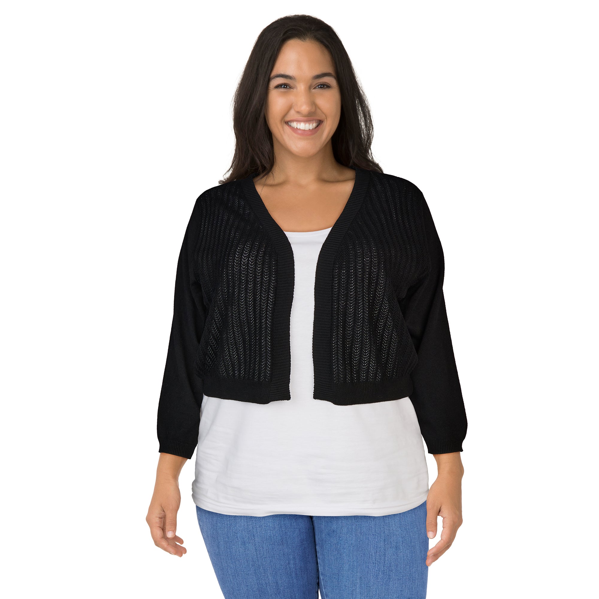 Women's Plus Open Bolero Cardigan, Assorted Giant Tiger