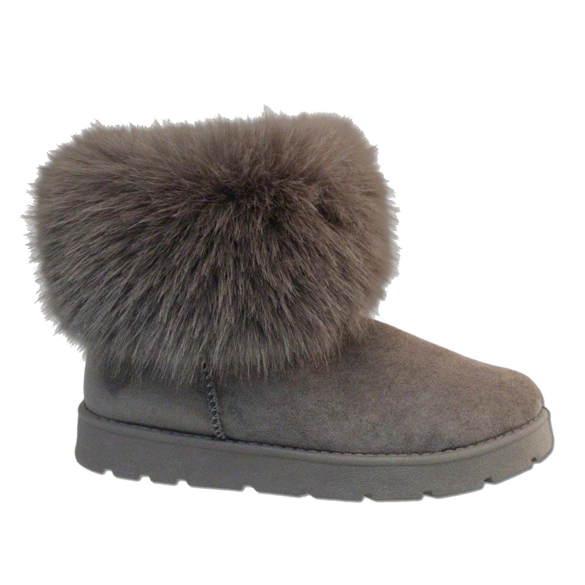 Oog Winterstiefel Oog Stiefel Grau Indianer Lammfell