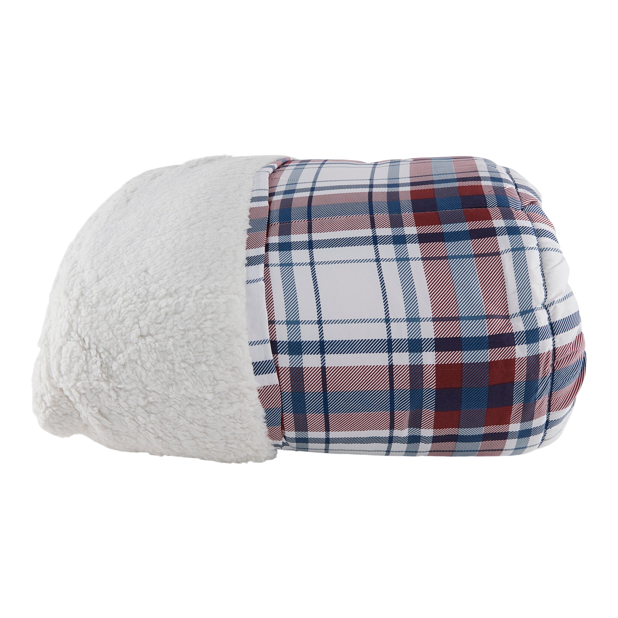 Ens. douillette réversible en microfibre/Sherpa pour très grand lit