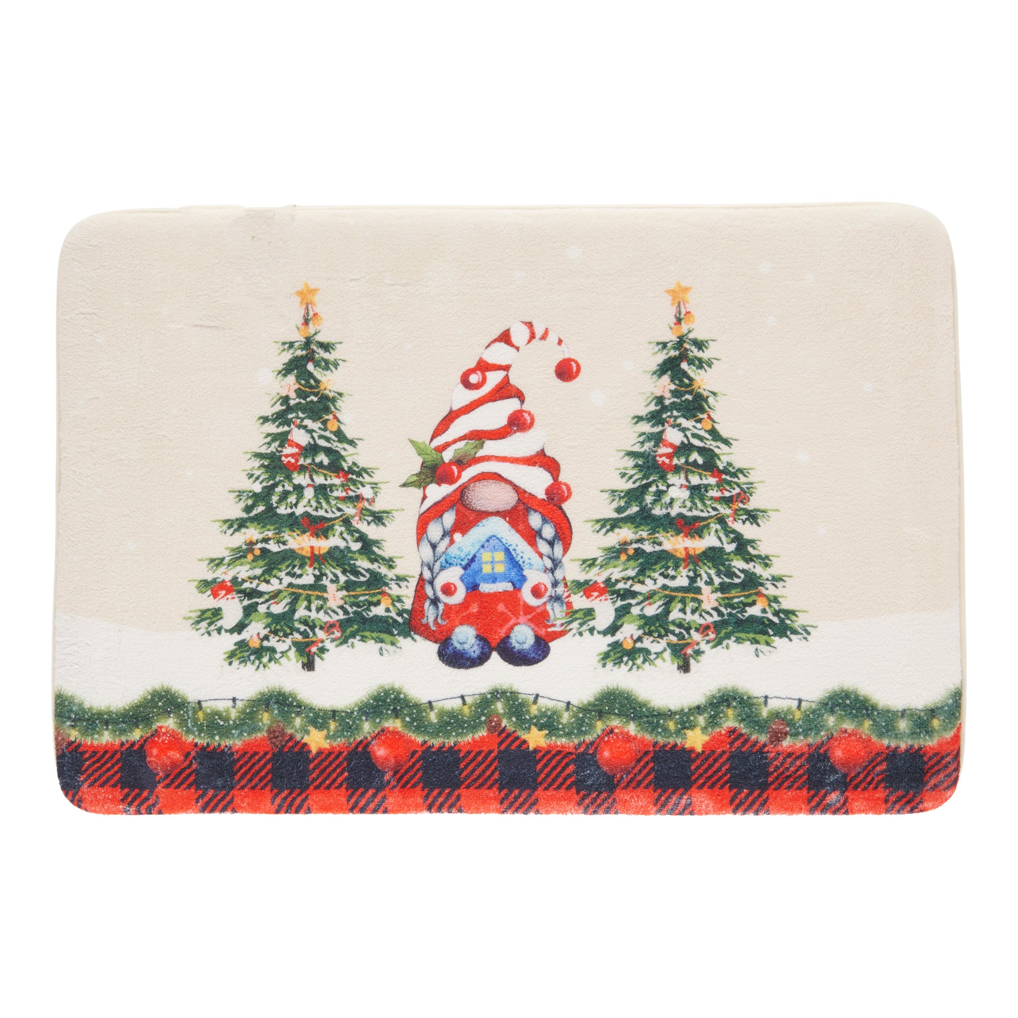 Tapis de bain des Fêtes en mousse mémoire HomeStyles, 20 po x 30 po