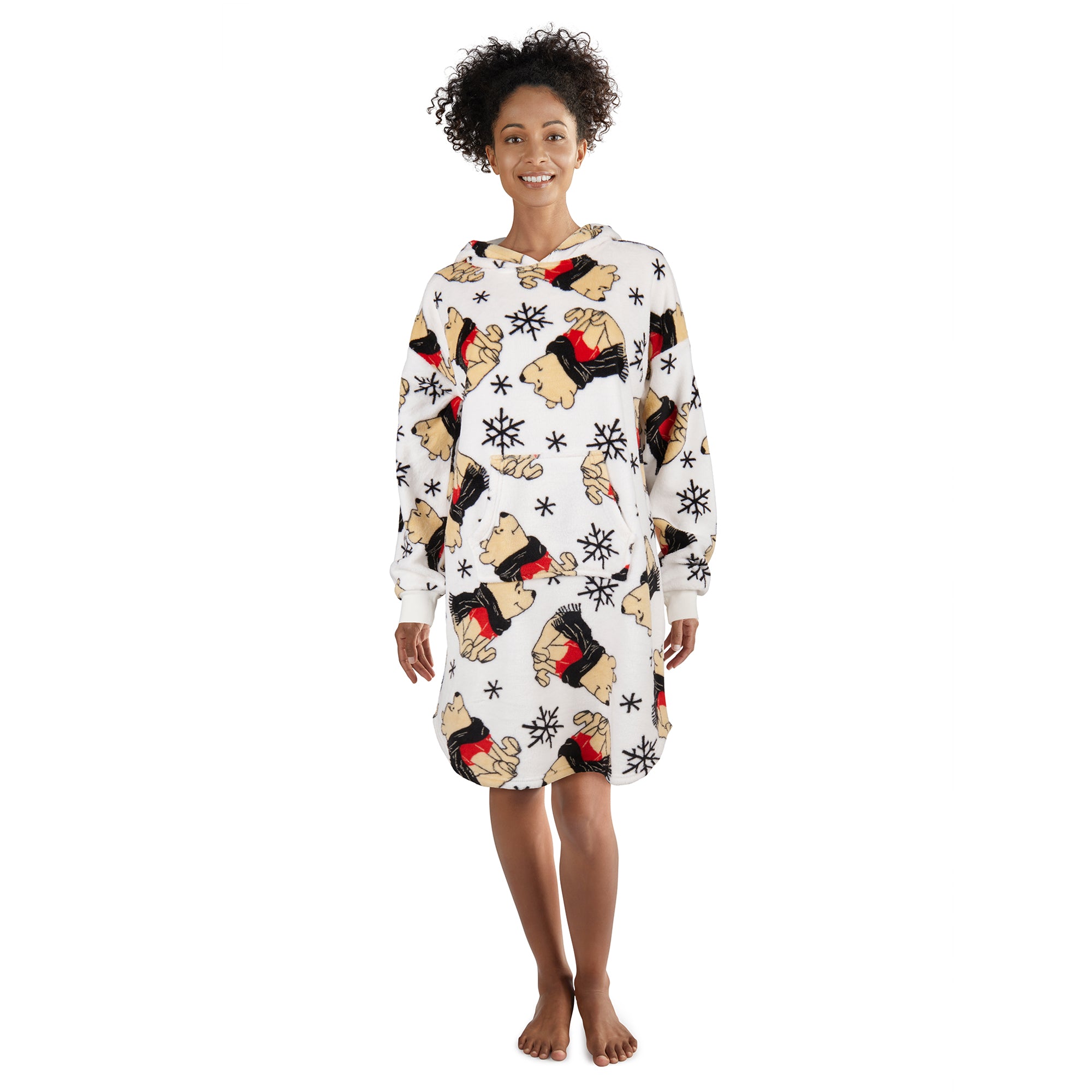 Haut à capuchon surdimensionné pelucheux sous licence pour femmes Giant Tiger